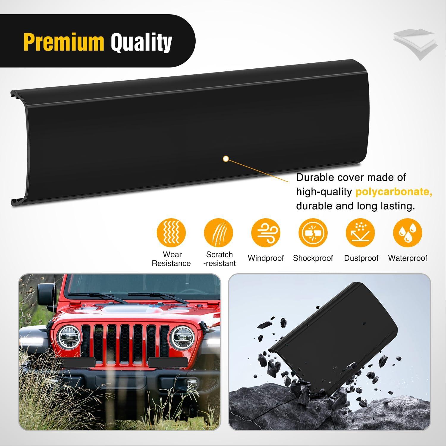 imageNilight 12 Inch LED Light Bar Cover 2 PCS Black Protective Covers Durable Polycarbonate Lens Waterproof Dustproof ScratchProof for DoubleRow Lights Off Road Driving Lighting