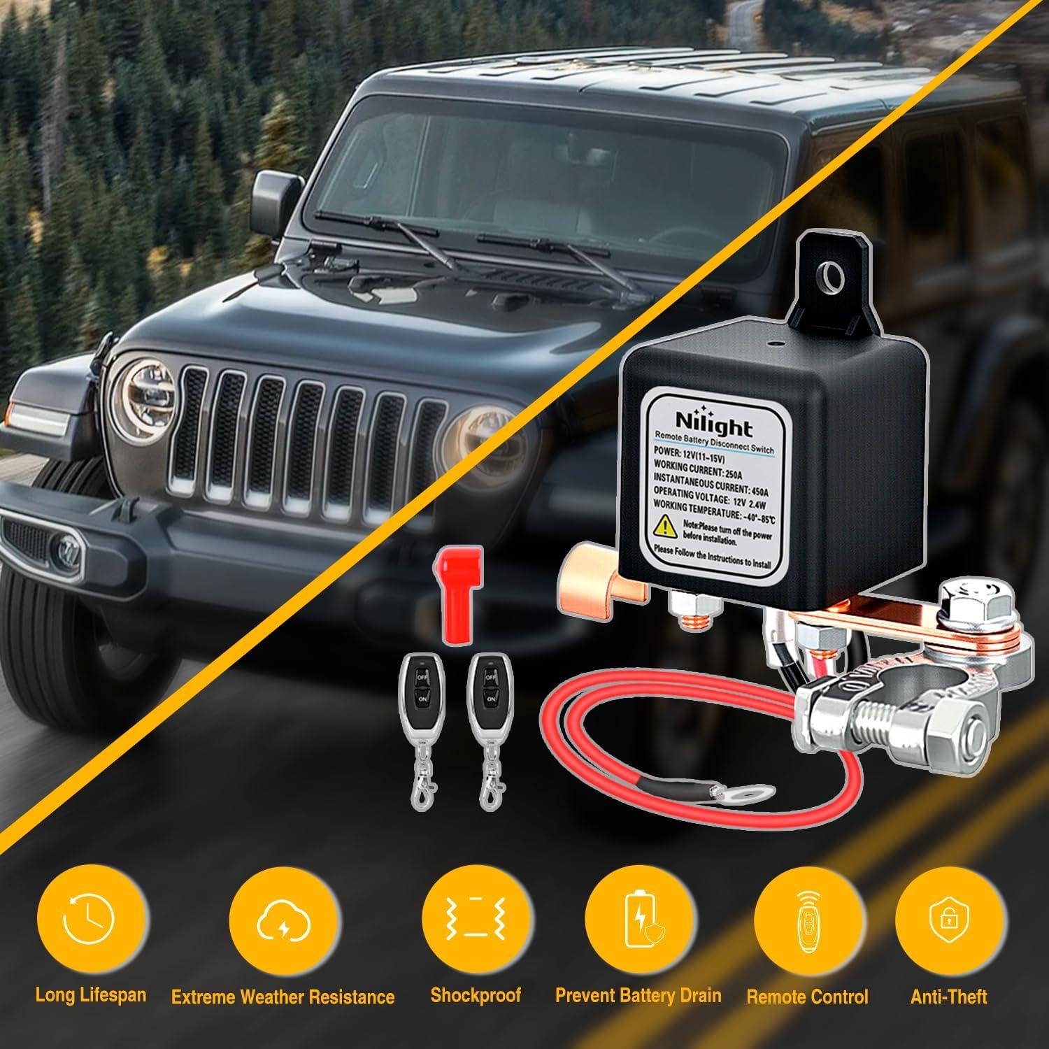 imageNilight 120A Starter Relay 4 Pin Split Relays Switch 12V Continuous Heavy Duty SPST High Current 4 Terminal Car Starter On Off Control for Automotive Car Truck RV Camper250A Standard