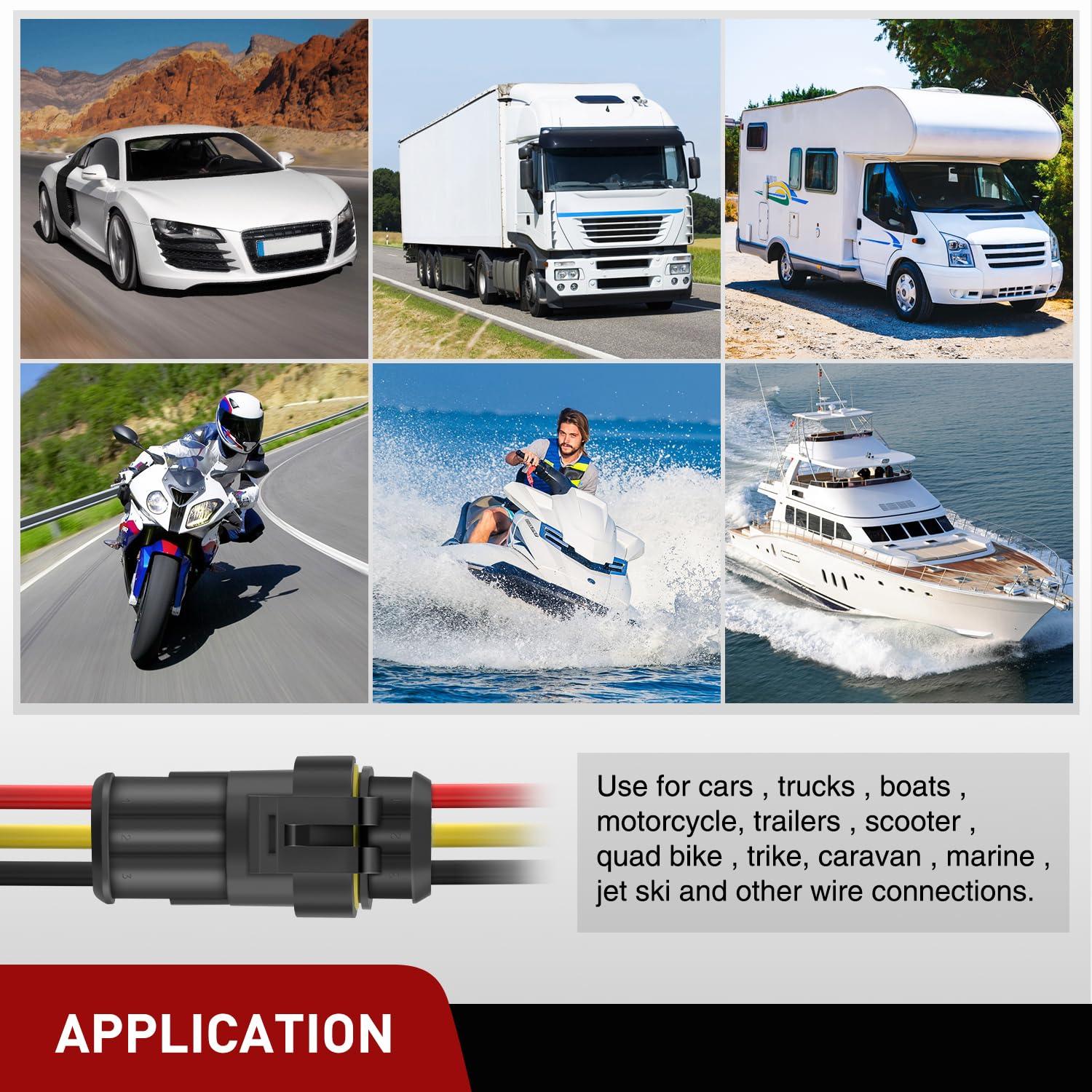 imageNilight 120PCS 1 Pin Electrical Connector Plug Male Female Terminal Wire Connectors Waterproof One Way Automotive Connect Set for Car Truck Motorcycle Marine Boat 20 Sets16Pin Connector 622Pcs