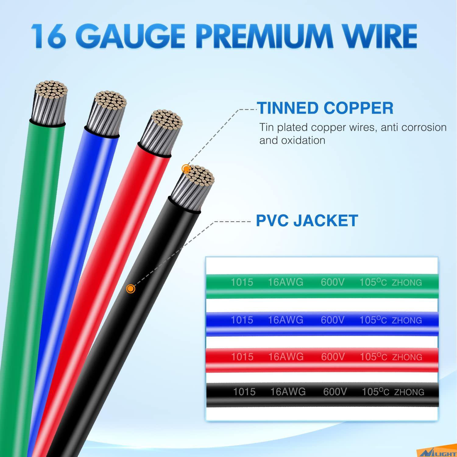 imageNilight 120PCS 1 Pin Electrical Connector Plug Male Female Terminal Wire Connectors Waterproof One Way Automotive Connect Set for Car Truck Motorcycle Marine Boat 20 Sets4Pin Wire Harness 10Sets