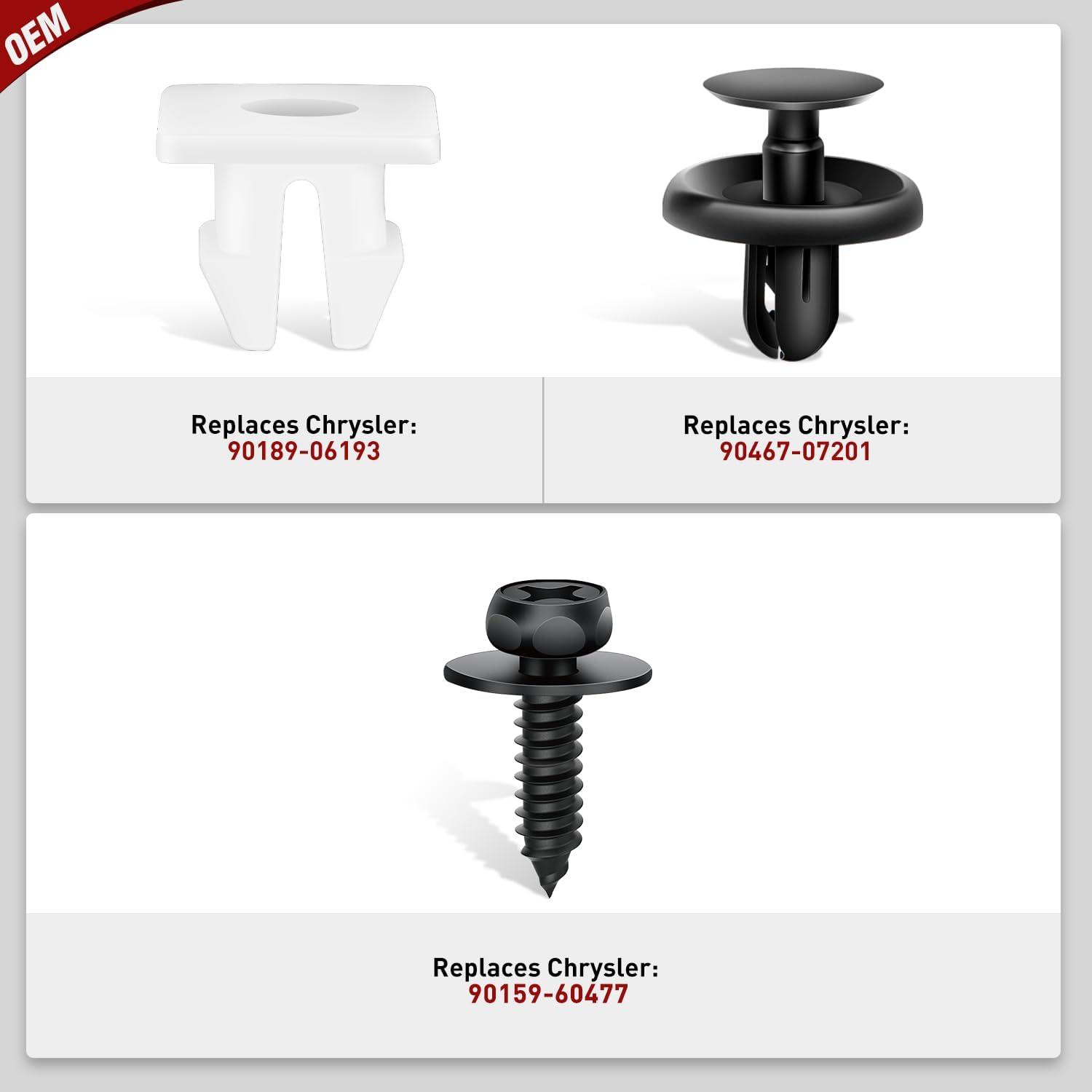 imageNilight 120PCS Car Retainer Clips Fastener Remover 6mm 76mm 8mm 88mm10mm Expansion Screws Replacement Kit Bumper Push Rivet Clips for GM Ford Honda Chrysler 1 PC Fastener Remover111 Toyota Lexus Clips Tools