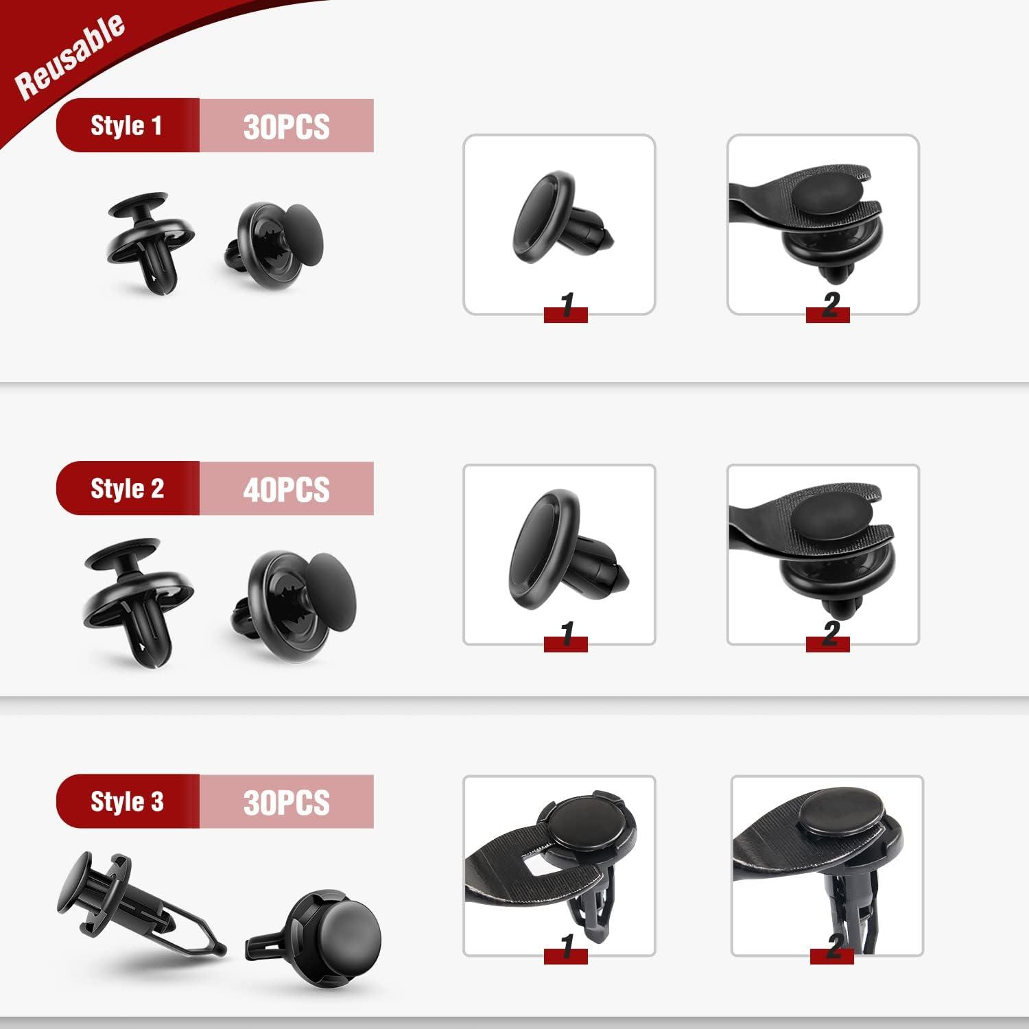 imageNilight 120PCS Car Retainer Clips Fastener Remover 6mm 76mm 8mm 88mm10mm Expansion Screws Replacement Kit Bumper Push Rivet Clips for GM Ford Honda Chrysler 1 PC Fastener RemoverFor GM Toyota Lexus