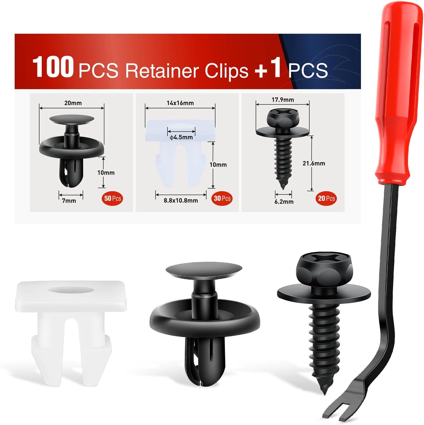 imageNilight 120PCS Car Retainer Clips Fastener Remover 6mm 76mm 8mm 88mm10mm Expansion Screws Replacement Kit Bumper Push Rivet Clips for GM Ford Honda Chrysler 1 PC Fastener Remover111 Toyota Lexus Clips Tools