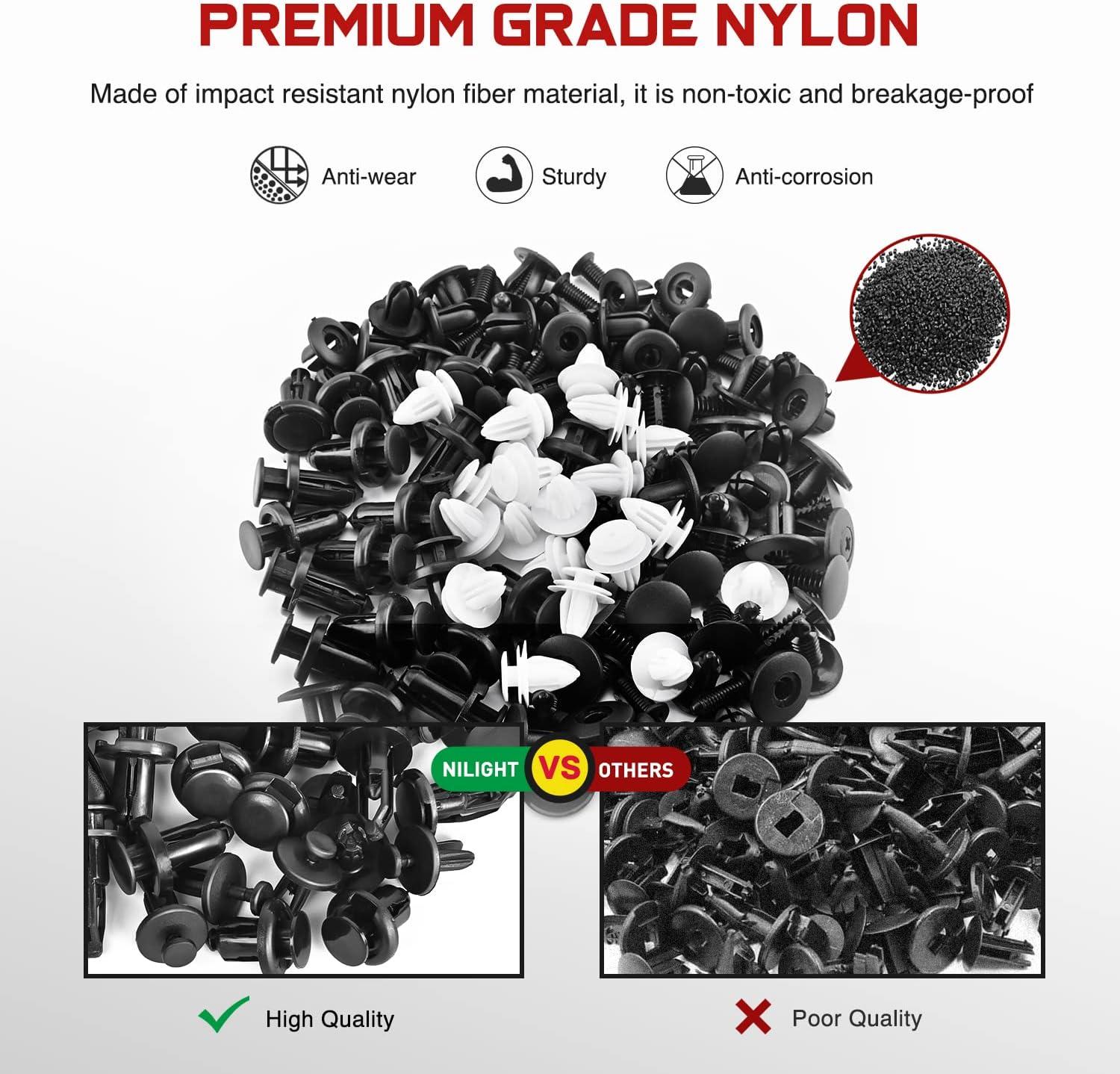 imageNilight 120PCS Car Retainer Clips Fastener Remover 6mm 76mm 8mm 88mm10mm Expansion Screws Replacement Kit Bumper Push Rivet Clips for GM Ford Honda Chrysler 1 PC Fastener RemoverFor GM Ford Honda Chrysler