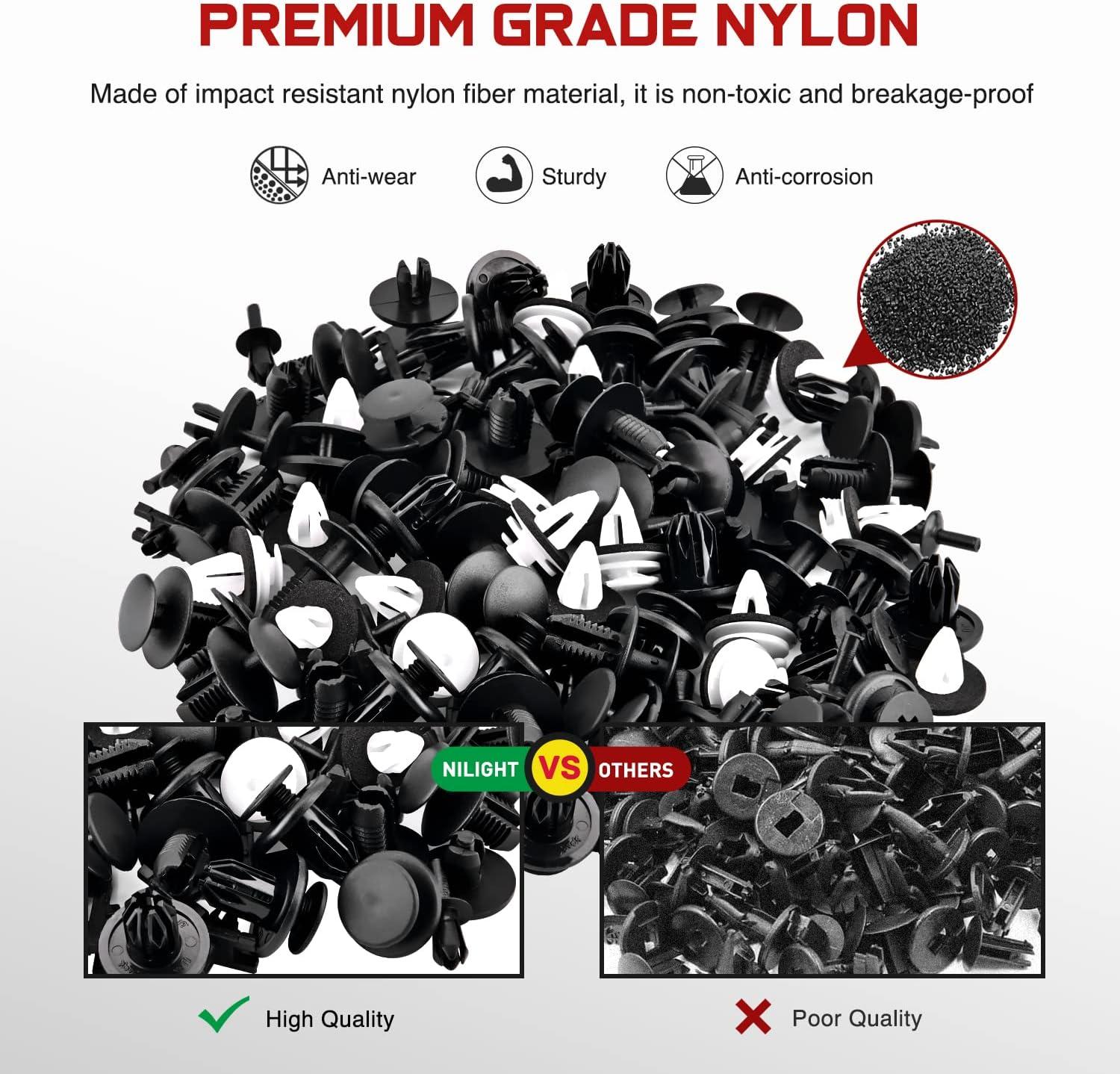 imageNilight 120PCS Car Retainer Clips Fastener Remover 6mm 76mm 8mm 88mm10mm Expansion Screws Replacement Kit Bumper Push Rivet Clips for GM Ford Honda Chrysler 1 PC Fastener RemoverFor GM BMW Honda MercedesBenz