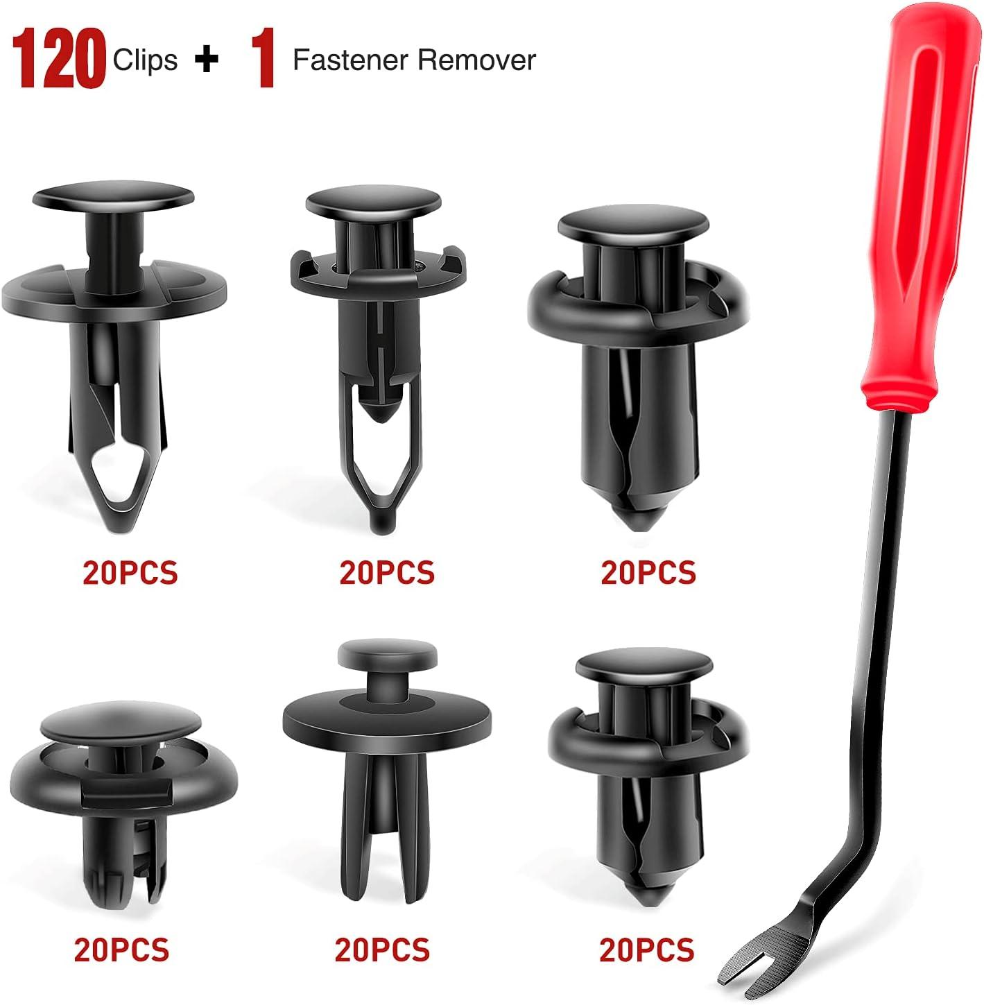 imageNilight 120PCS Car Retainer Clips Fastener Remover 6mm 76mm 8mm 88mm10mm Expansion Screws Replacement Kit Bumper Push Rivet Clips for GM Ford Honda Chrysler 1 PC Fastener RemoverFor GM Ford Toyota Honda Chrysler