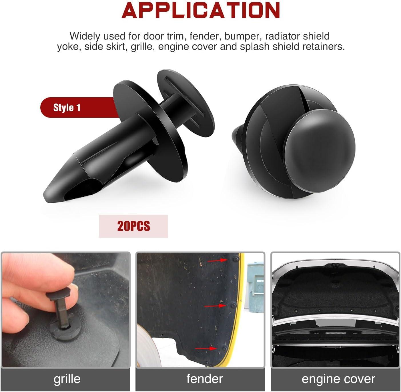 imageNilight 120PCS Car Retainer Clips Fastener Remover 6mm 76mm 8mm 88mm10mm Expansion Screws Replacement Kit Bumper Push Rivet Clips for GM Ford Honda Chrysler 1 PC Fastener Remover61 Clips Tools