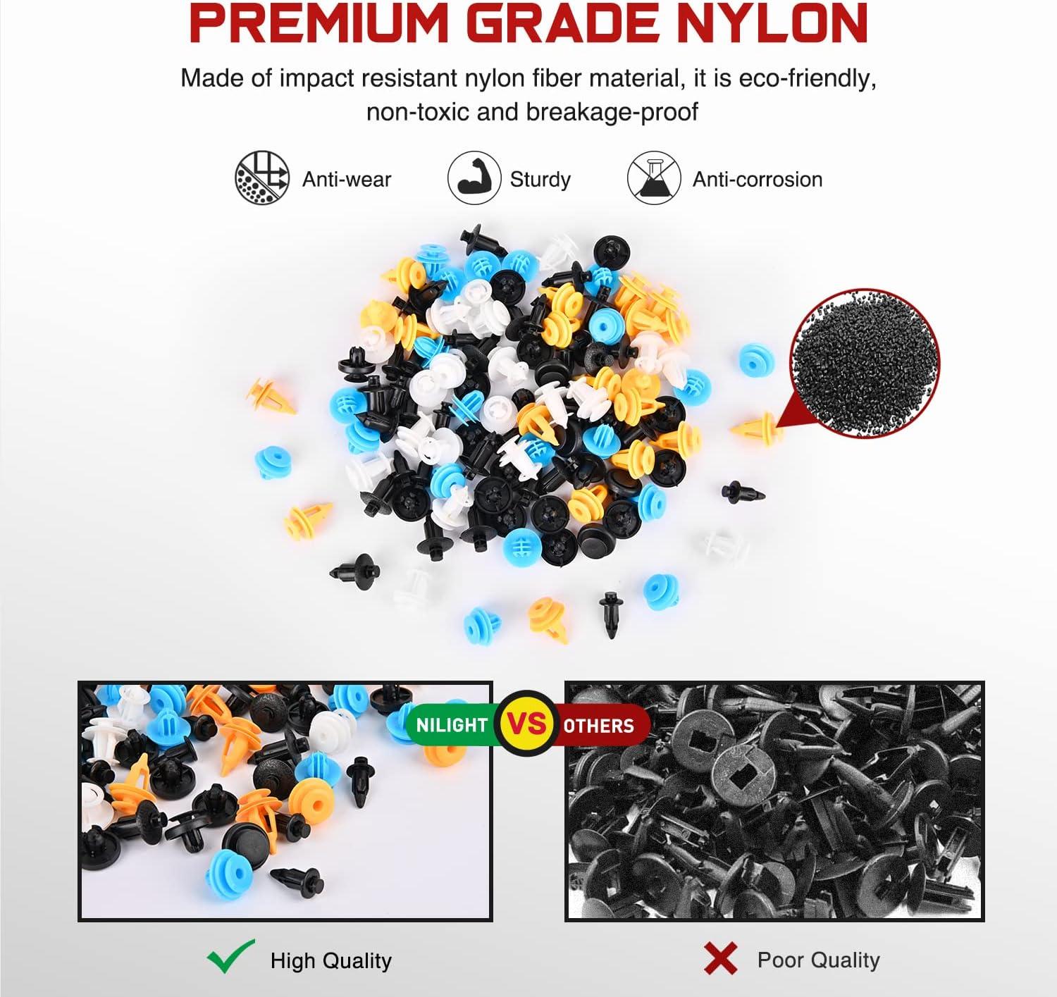 imageNilight 120PCS Car Retainer Clips Fastener Remover 6mm 76mm 8mm 88mm10mm Expansion Screws Replacement Kit Bumper Push Rivet Clips for GM Ford Honda Chrysler 1 PC Fastener RemoverFor GM Toyata Lexus Subaru