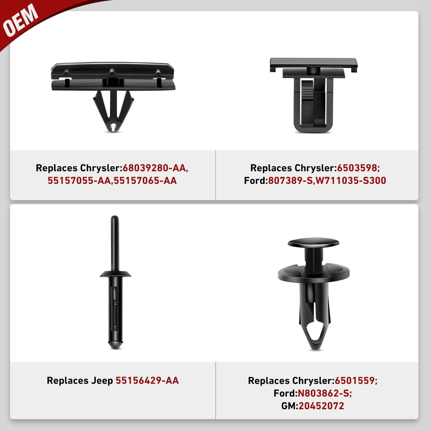 imageNilight 120PCS Car Retainer Clips Fastener Remover 6mm 76mm 8mm 88mm10mm Expansion Screws Replacement Kit Bumper Push Rivet Clips for GM Ford Honda Chrysler 1 PC Fastener Remover61 Clips Tools