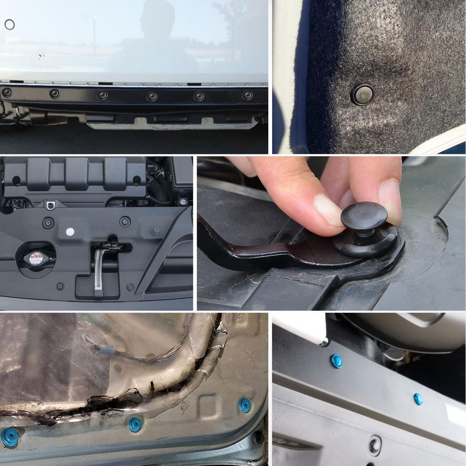 imageNilight 121PCS Car Bumper Retainer Clips 6mm 65mm 7mm 8mm 95mm 98mm Expansion Screws Replacement Kit Door Trim Panel Clips Bumper Push Rivet Clips for Toyota Honda GM Mazda 2 Years Warranty