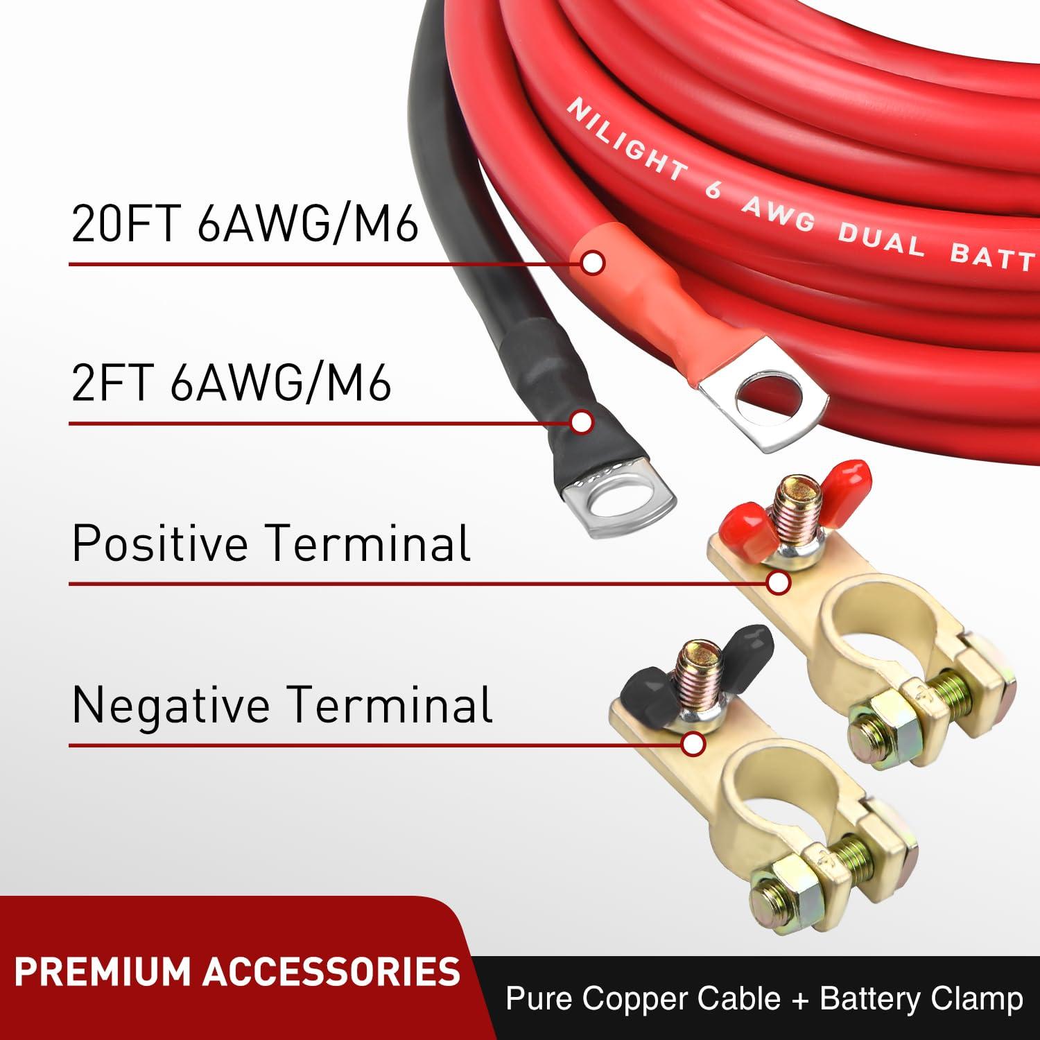 imageNilight 12V 140AMP Dual Battery Isolator Voltage Sensitive Relay Smart VSR Dual Battery Automatic Charger Relays Auto Disconnect Switch Waterproof for Truck Van RV ATV UTV Boat Can Am140 Amp Kit