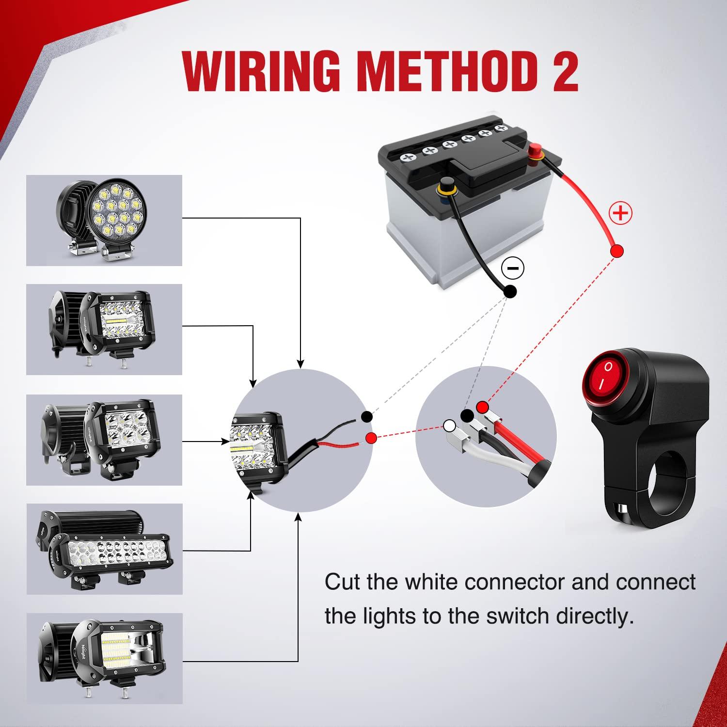 imageNilight 12V Motorcycle Fuse Box 20A Low Profile Terminal Block Holder wLED Indicator 4 Circuits Protection Battery Relay for Cars Motorcycles ATV UTV 12 Volt VehiclesMotorcycle Handlebar Switch
