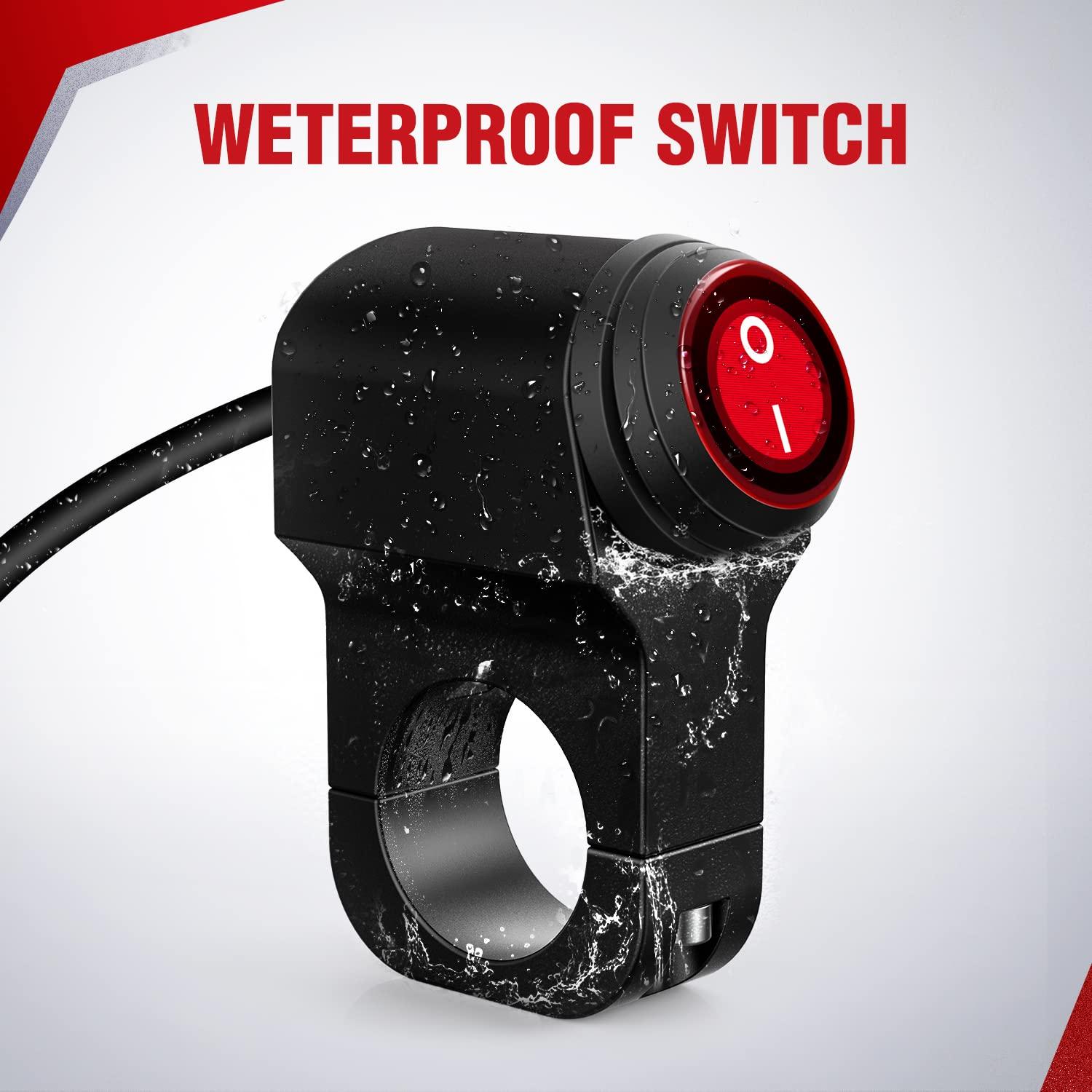 imageNilight 12V Motorcycle Fuse Box 20A Low Profile Terminal Block Holder wLED Indicator 4 Circuits Protection Battery Relay for Cars Motorcycles ATV UTV 12 Volt VehiclesMotorcycle Handlebar Switch