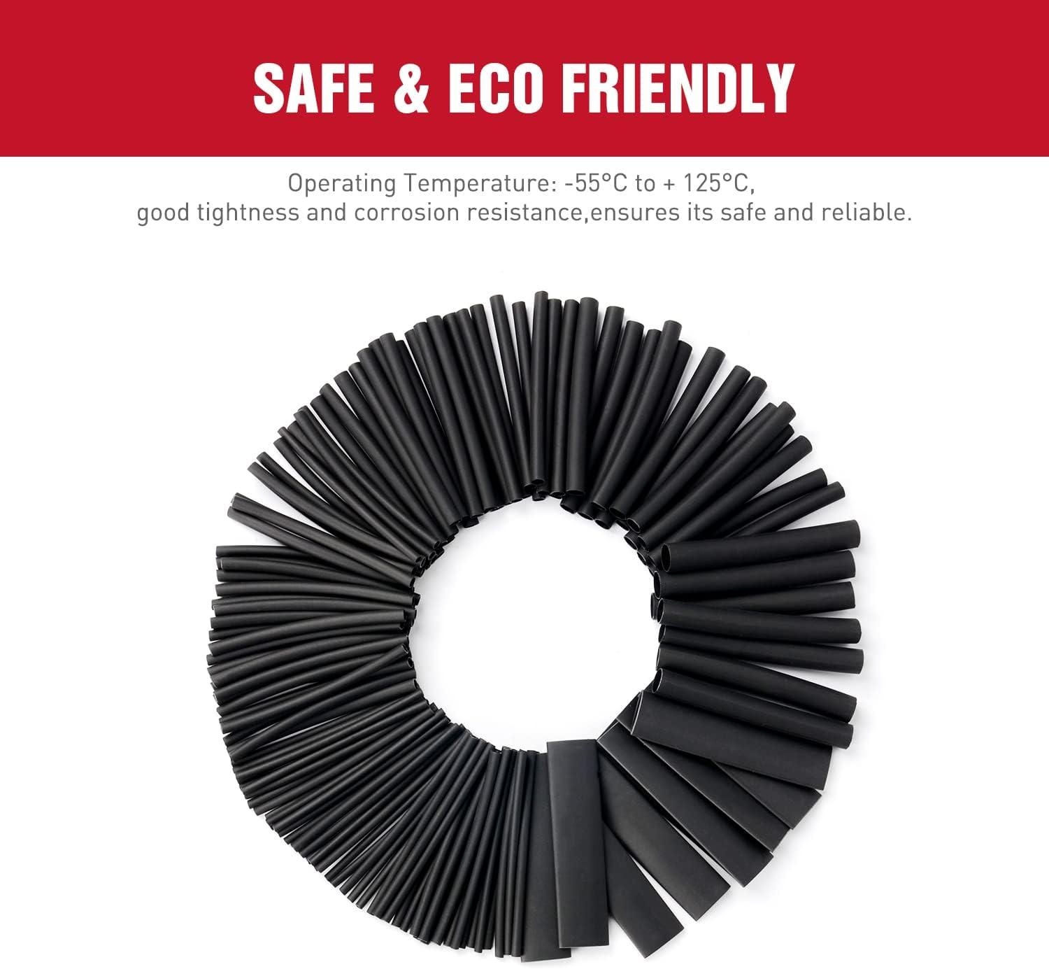 imageNilight 130 Pcs 31 Heat Shrink Tubing Kit Dual Wall Adhesive Sleeve Tube Electrical Wire Cable Wrap Tube Assortment with Storage Case for DIY130Pcs 31 Dual Wall Tubing