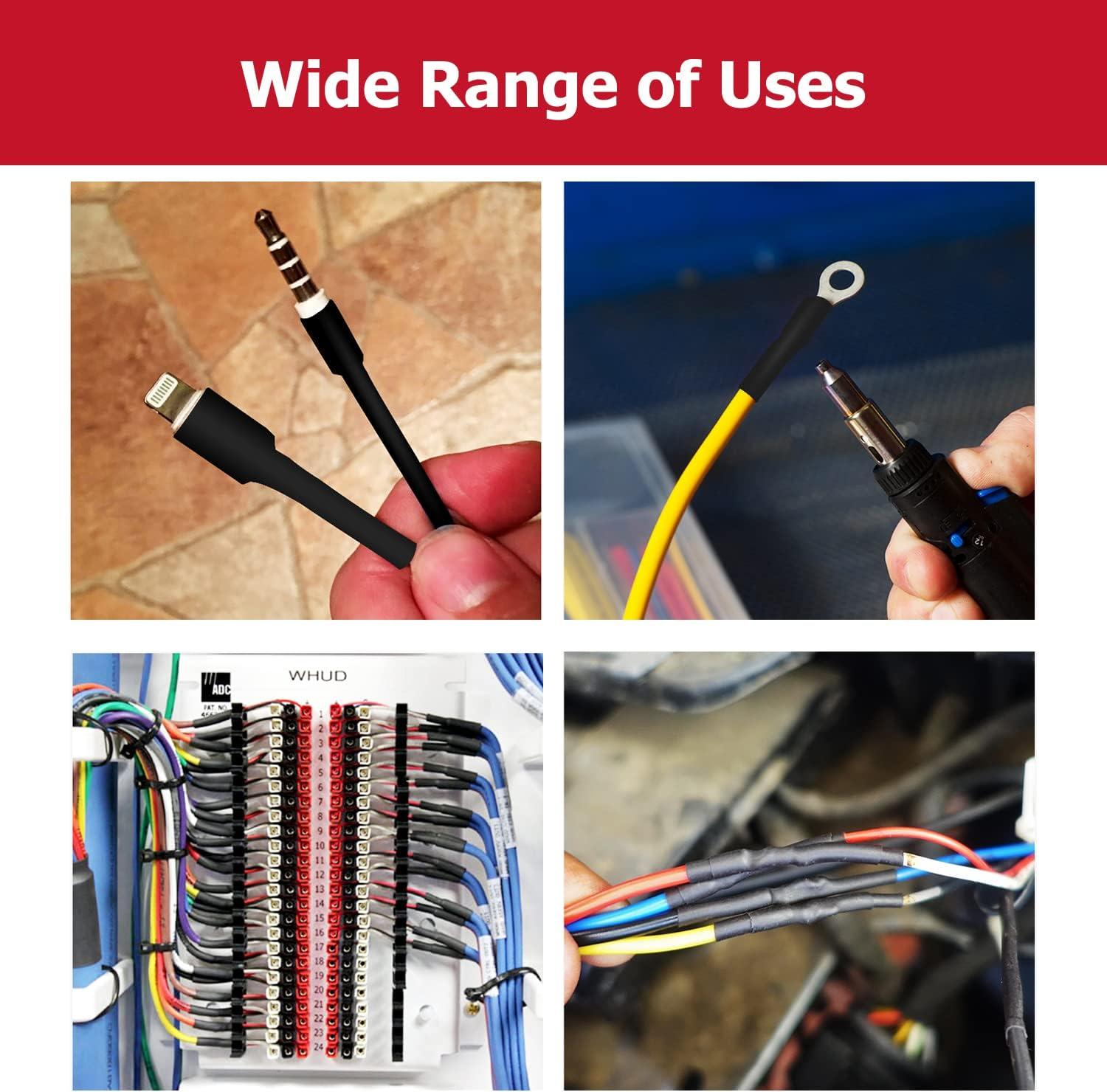 imageNilight 130 Pcs 31 Heat Shrink Tubing Kit Dual Wall Adhesive Sleeve Tube Electrical Wire Cable Wrap Tube Assortment with Storage Case for DIY130Pcs 31 Dual Wall Tubing