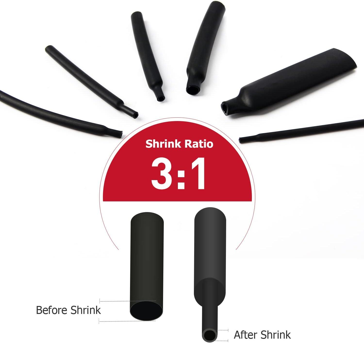 imageNilight 130 Pcs 31 Heat Shrink Tubing Kit Dual Wall Adhesive Sleeve Tube Electrical Wire Cable Wrap Tube Assortment with Storage Case for DIY130Pcs 31 Dual Wall Tubing