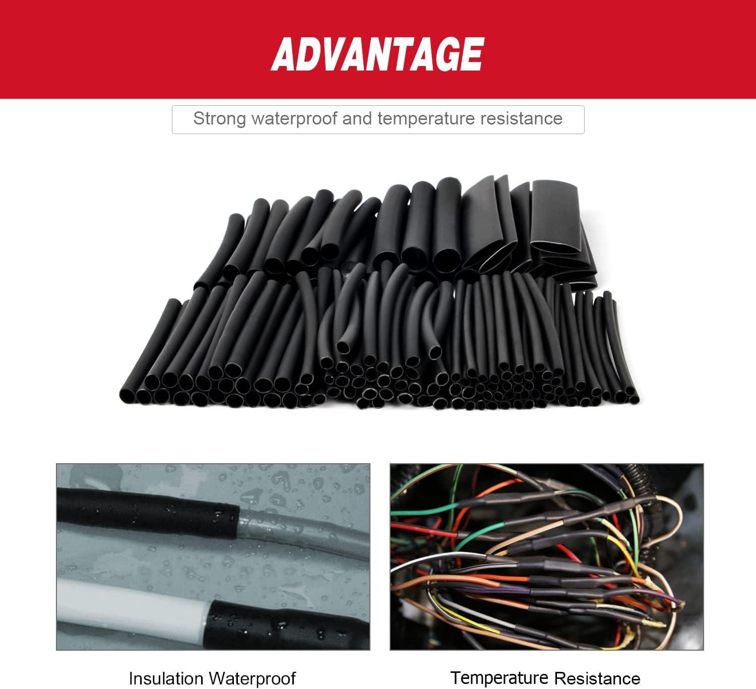 imageNilight 130 Pcs 31 Heat Shrink Tubing Kit Dual Wall Adhesive Sleeve Tube Electrical Wire Cable Wrap Tube Assortment with Storage Case for DIY130Pcs 31 Dual Wall Tubing
