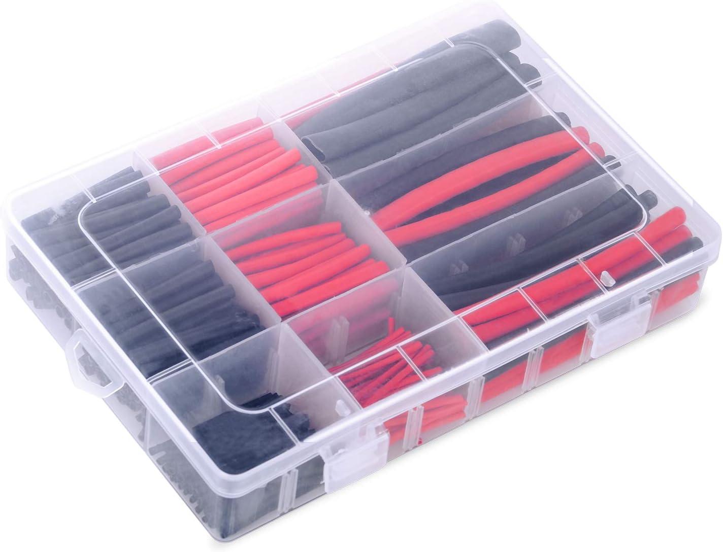 imageNilight 130 Pcs 31 Heat Shrink Tubing Kit Dual Wall Adhesive Sleeve Tube Electrical Wire Cable Wrap Tube Assortment with Storage Case for DIY270Pcs 31 Heat Shrink Tubing