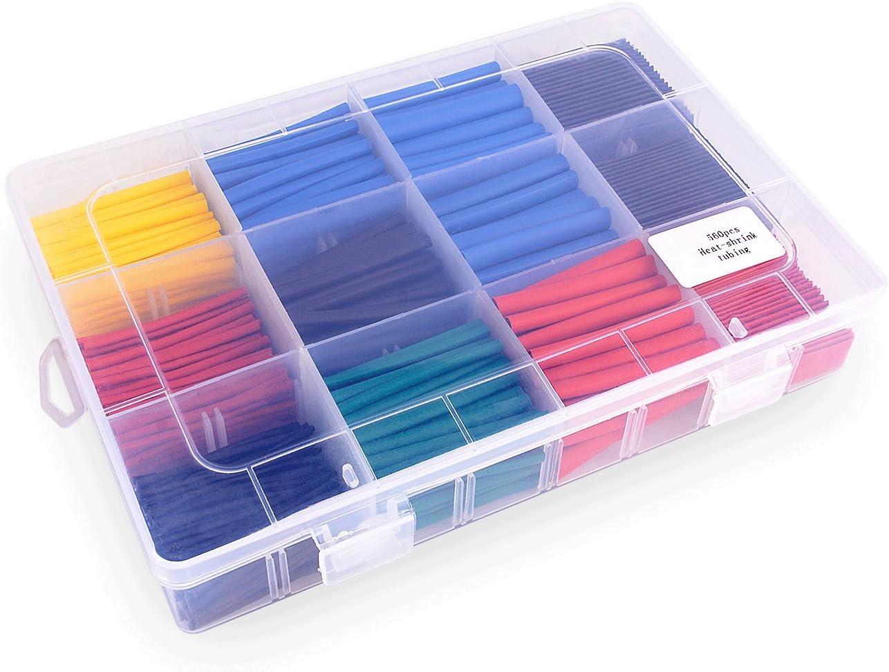 imageNilight 130 Pcs 31 Heat Shrink Tubing Kit Dual Wall Adhesive Sleeve Tube Electrical Wire Cable Wrap Tube Assortment with Storage Case for DIY270Pcs 31 Heat Shrink Tubing