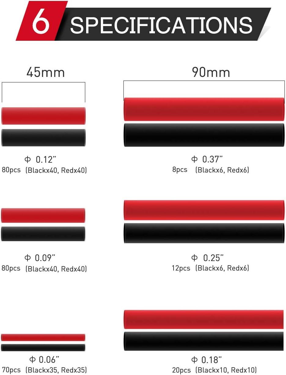 imageNilight 130 Pcs 31 Heat Shrink Tubing Kit Dual Wall Adhesive Sleeve Tube Electrical Wire Cable Wrap Tube Assortment with Storage Case for DIY270Pcs 31 Heat Shrink Tubing
