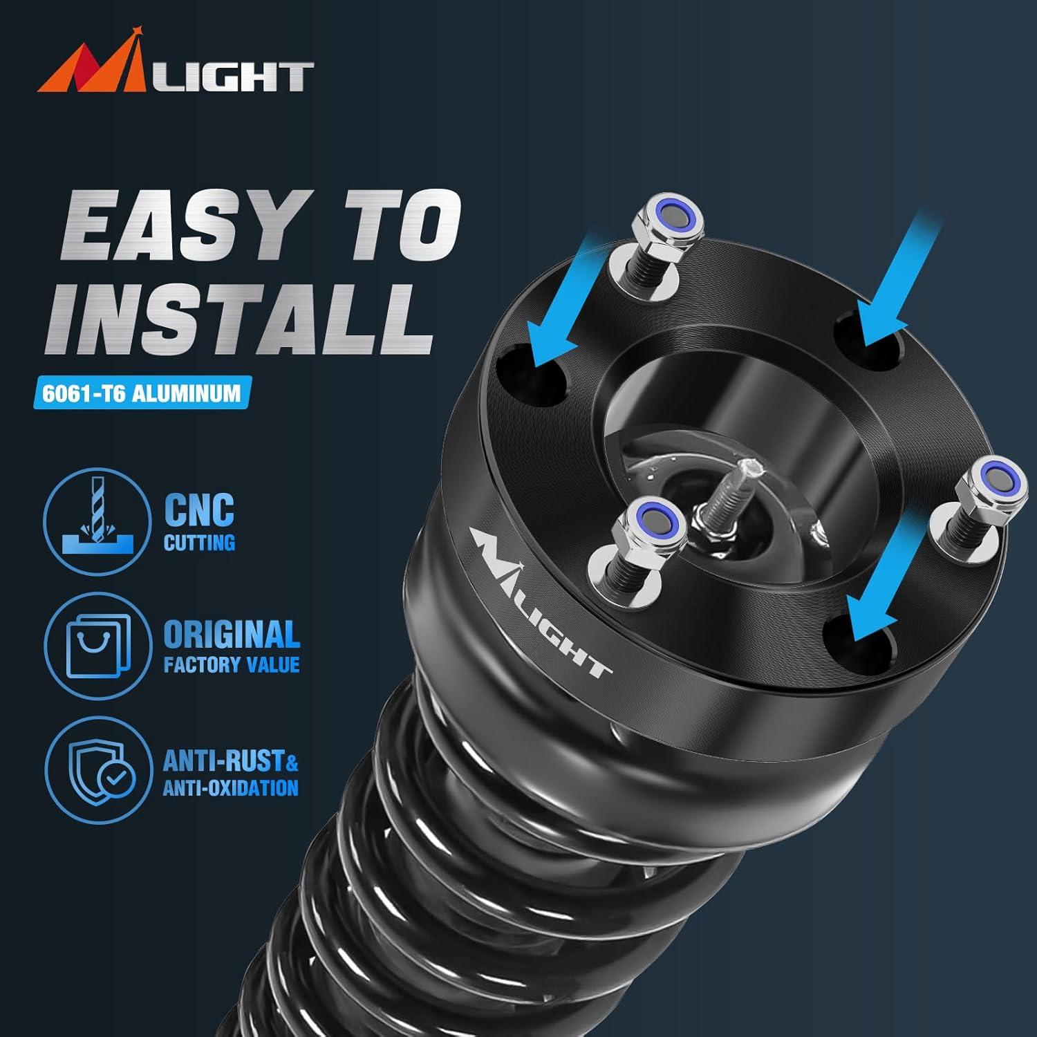 imageNilight 15 inch Front Leveling Lift Kit for Ford F150 2004 2005 2006 2007 2008 2009 2010 2011 2012 2013 2014 2015 2016 2017 2018 2019 2020 2021 2022 2023 Suspension Level Kit