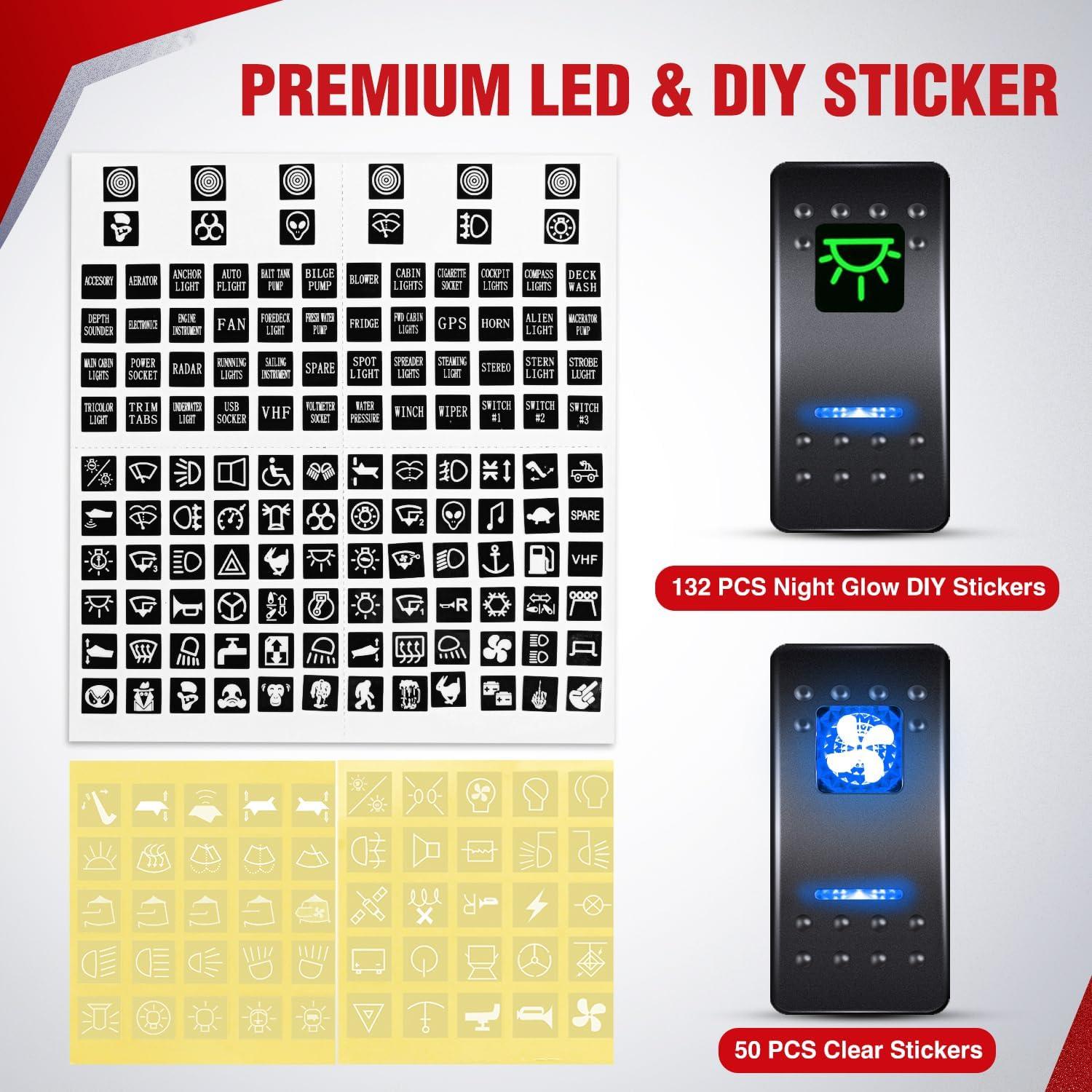imageNilight 16AWG LED Light Bar Wiring Harness Kit 12V OnOff 3 Gang LED Pod Lights Rocker Switch Panel Power Relay Fuse 5Pin Toggle for Cars Boat ATV Trucks6 Leads5Gang Rocker Switch 16AWG Wiring Harness