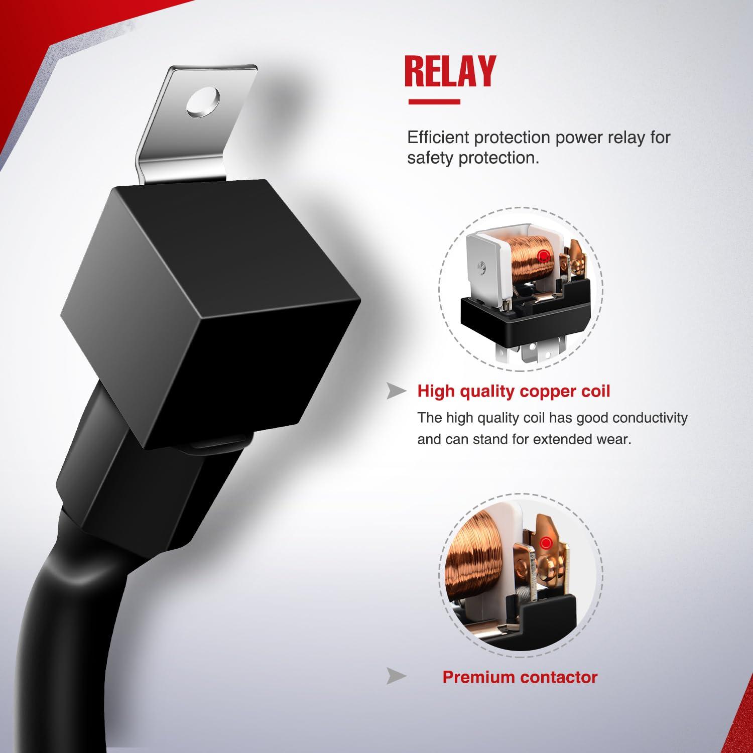 imageNilight 16AWG LED POD Lights Wiring Harness Kit LED Light Bar 12V 5Pin Rocker Switch Laser On Off Waterproof Toggle Switch Power Relay Blade Fuse2 Leads 2 Years Warranty BlackRear Lights Wiring2 Leads