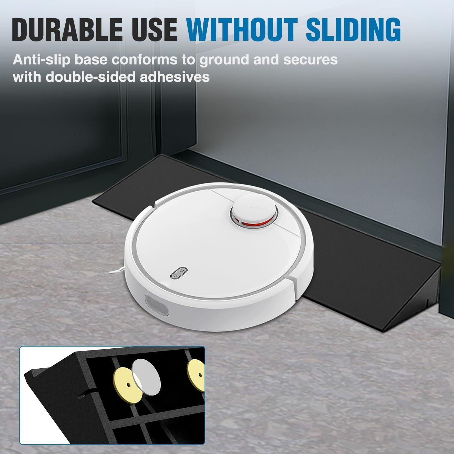 imageNilight 16quot Rise Threshold Ramp for Doorways 197quot Wide Low Profile Rubber Smooth Access Door Ramp for Doorway Curb Home Steps Bathroom24 Rise