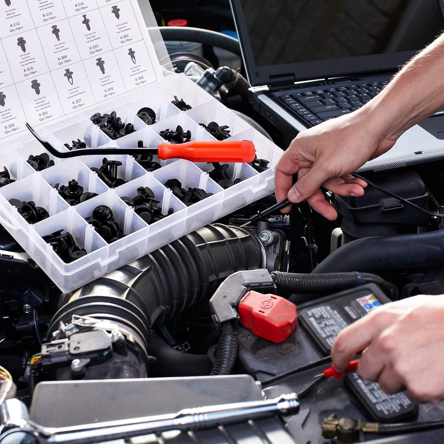 imageNilight 190 Pcs Car Retainer Clips Fastener Remover 18 Most Popular Sizes Applications Auto Push Pin Rivets Set Door Trim Panel Clips for Toyota Honda Nissan Mazda2 Years Warranty190PCS Retainer Clips  Fastener Remover