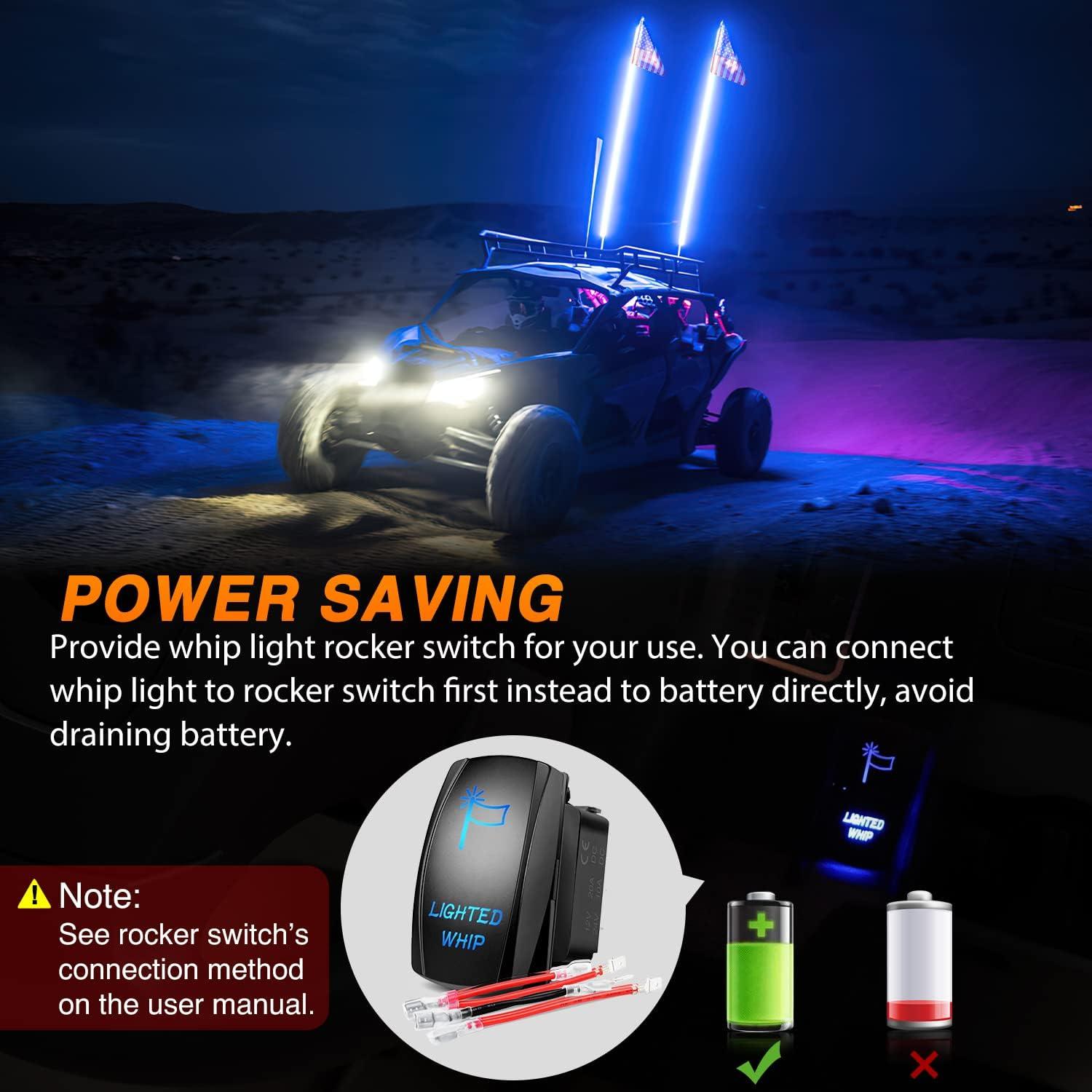 imageNilight 1PC 3FT Spiral RGB Led Whip Light wRGB ChasingDancing Lights RF Remote Control Lighted Antenna Whips for Canam ATV UTV RZR Polaris Dune Buggy 4 Wheeler Offroad Jeep TruckRGB