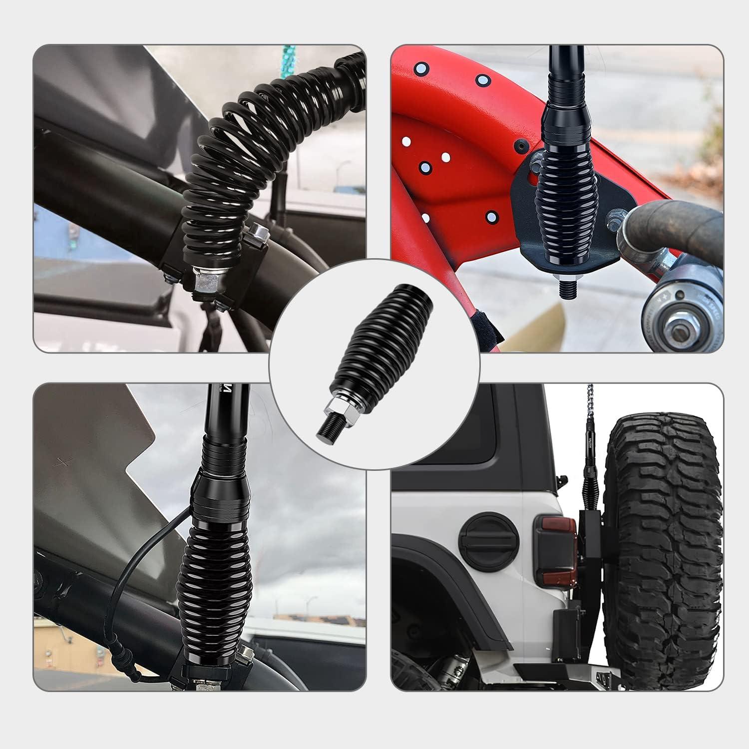 imageNilight 1pc Heavy Duty Barrel Spring Mounting Base for Whip Light Compatible with ATV UTV RZR SXS Can Am Truck Jeep Off RoadBlack