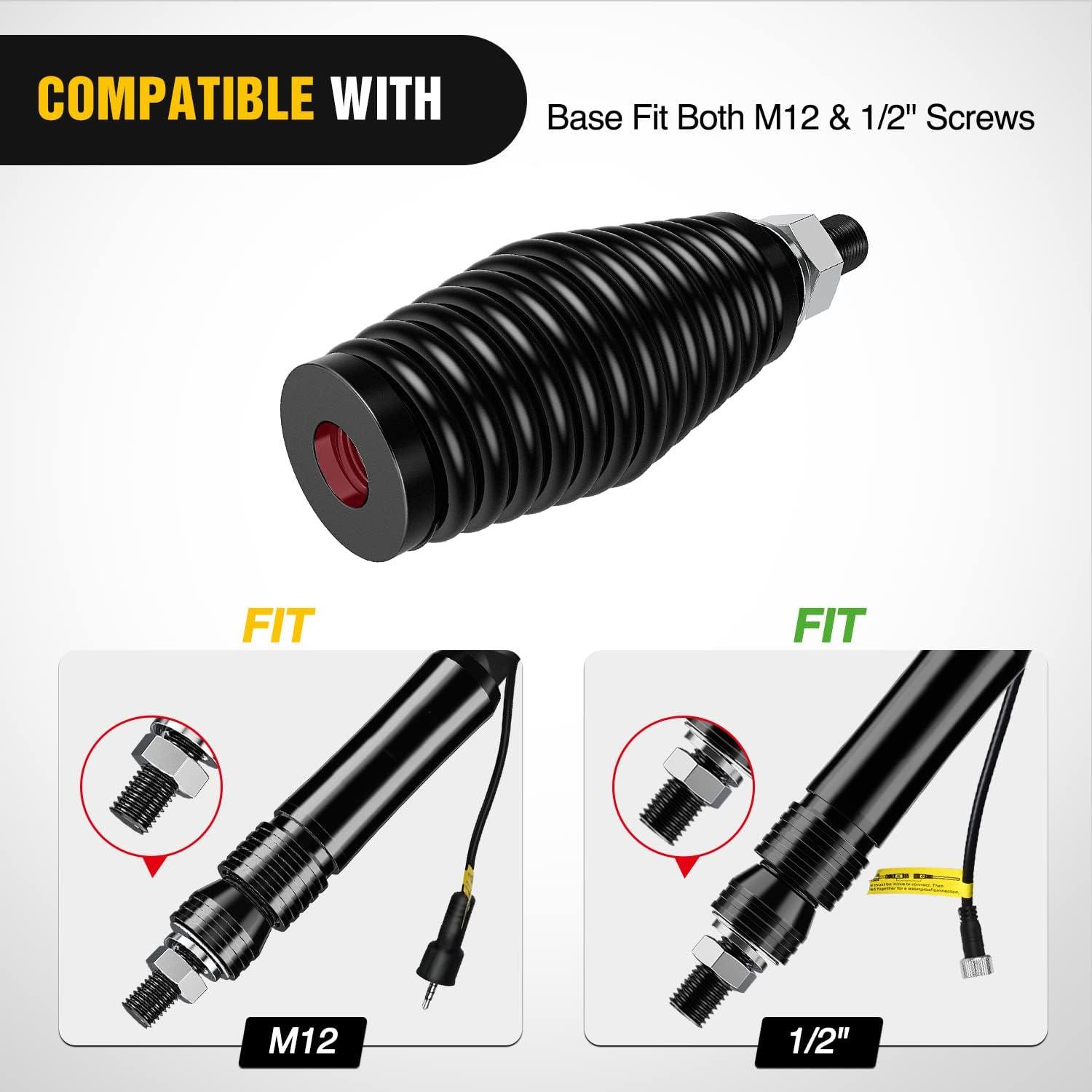 imageNilight 1pc Heavy Duty Barrel Spring Mounting Base for Whip Light Compatible with ATV UTV RZR SXS Can Am Truck Jeep Off RoadBlack