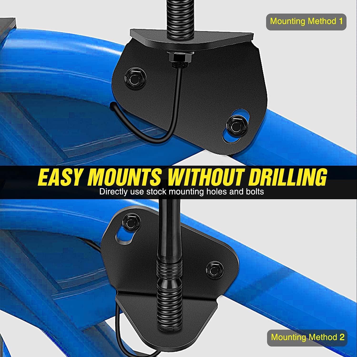 imageNilight 2 PCS Rear Pillar Flag Antenna Mounting Brackets LED Whip Light Mounts Compatible with Canam Maverick X3 20172021