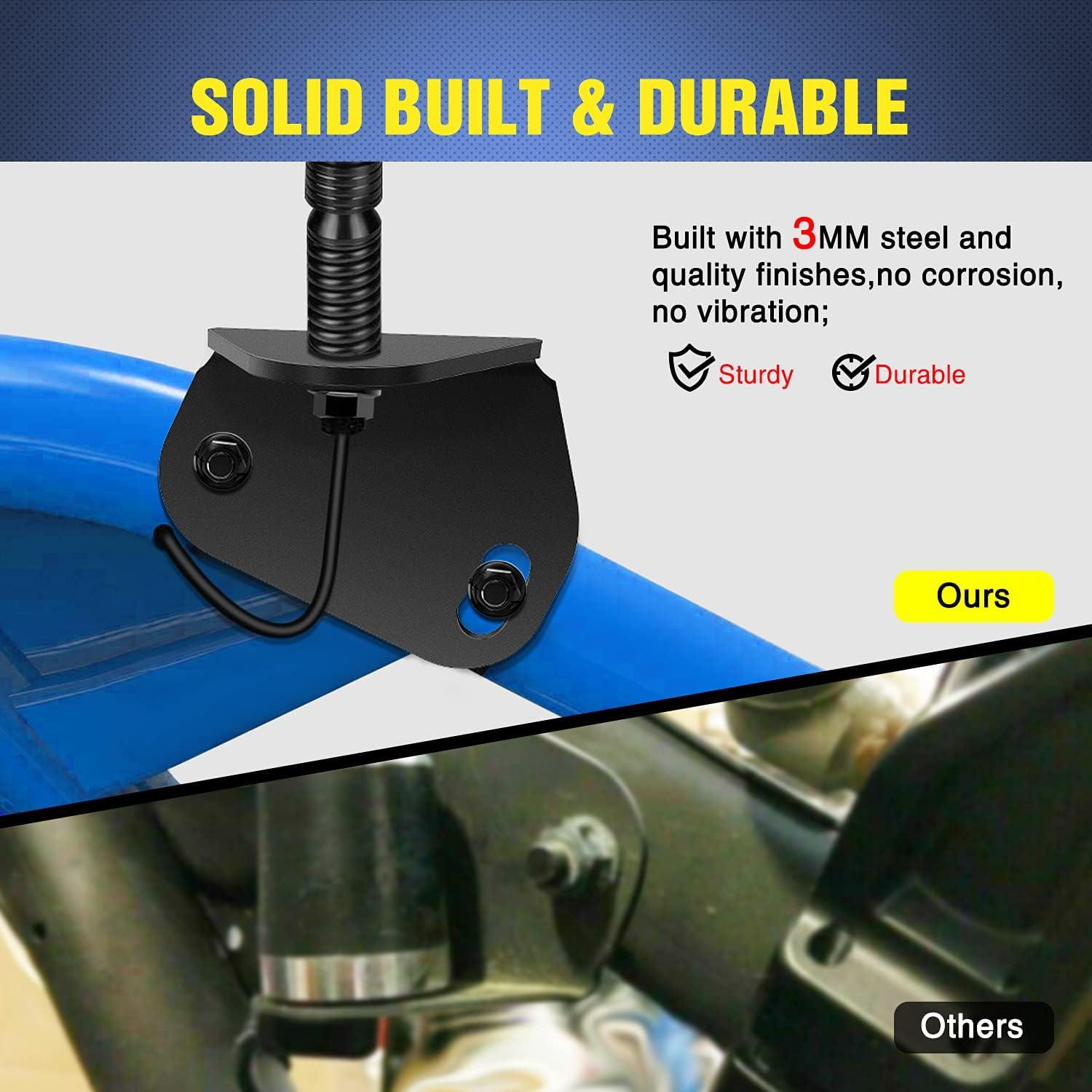 imageNilight 2 PCS Rear Pillar Flag Antenna Mounting Brackets LED Whip Light Mounts Compatible with Canam Maverick X3 20172021