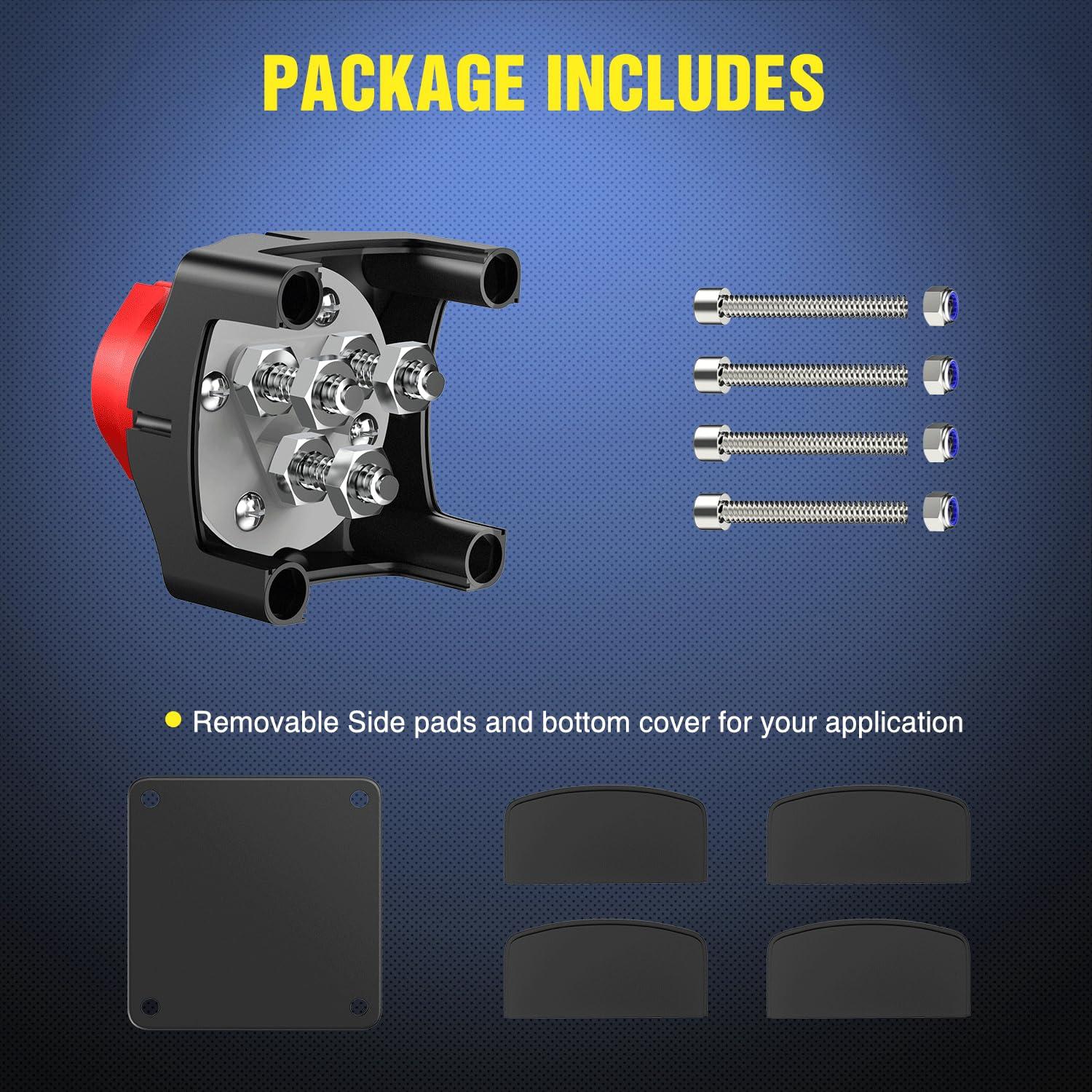 imageNilight 2 Pack Battery Switch 12V 24V 48V 275A OnOff Heavy Duty Battery Power Cut Master Switch Disconnect Isolator for Truck Vehicle Trailer RV Marine Boat Yacht12BothOff Switch 200A