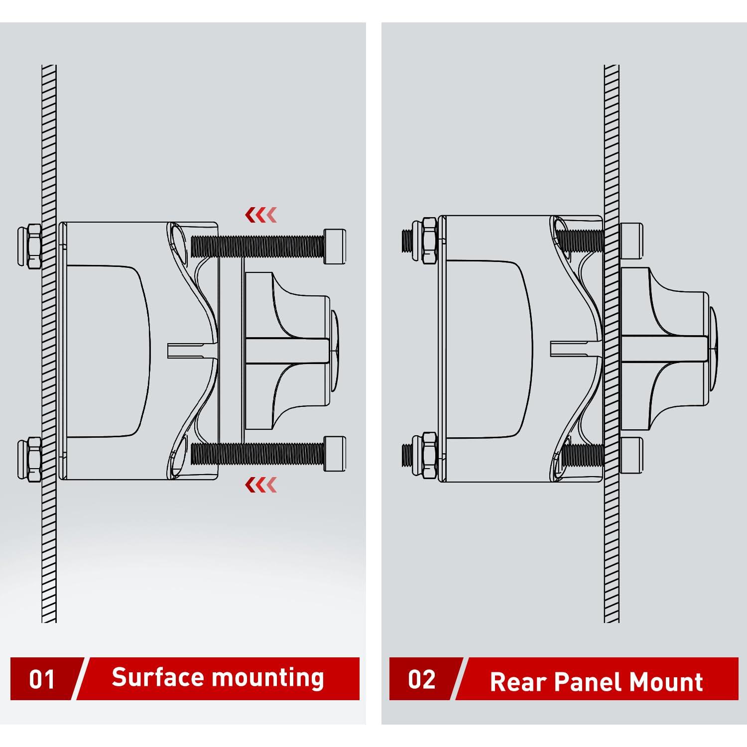 imageNilight 2 Pack Battery Switch 12V 24V 48V 275A OnOff Heavy Duty Battery Power Cut Master Switch Disconnect Isolator for Truck Vehicle Trailer RV Marine Boat YachtOnOff Switch 275A