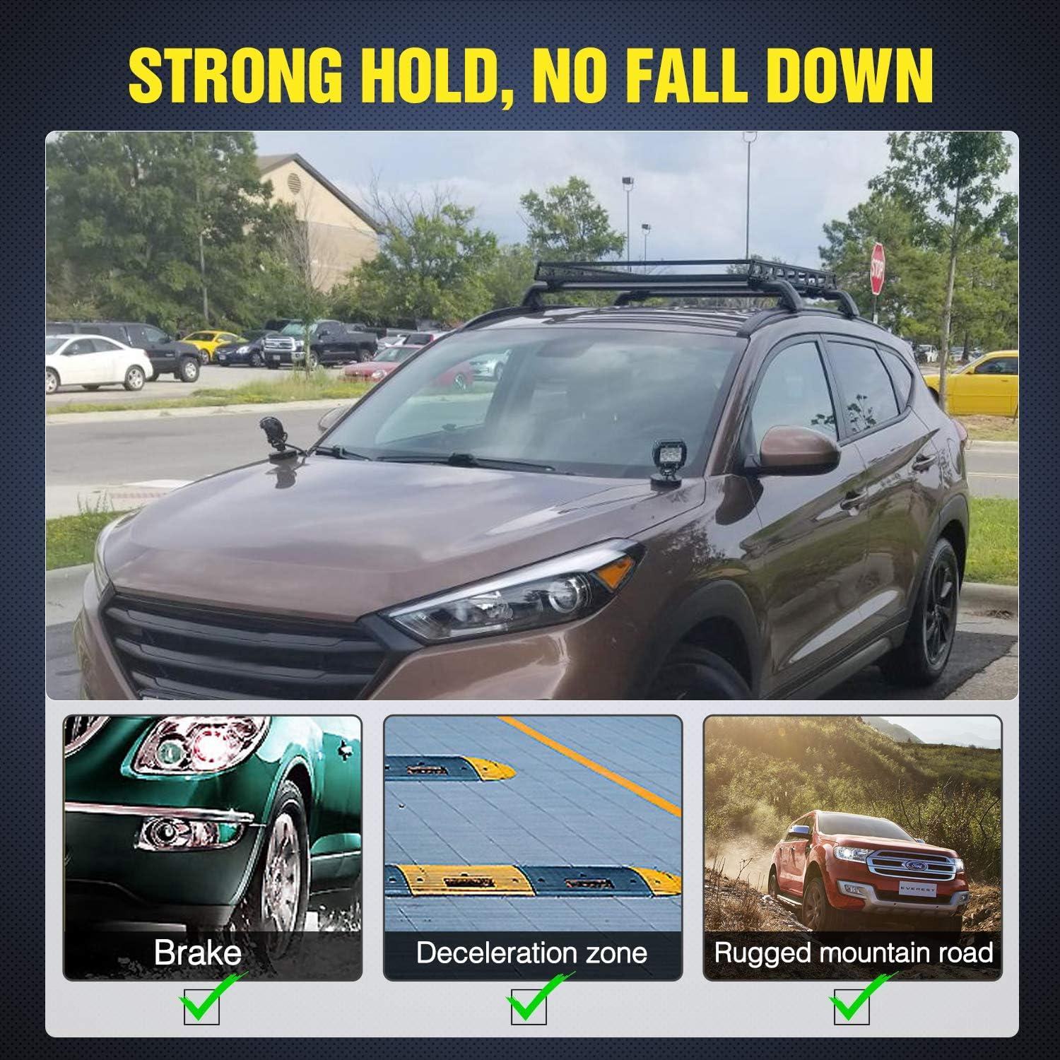 imageNilight 2 Pcs 4 Inch 60W Led Pods with 2 Inch Tow Hitch Mounting Brackets Backup Reverse Lights Rear Light Bar for Pickup ATV SUV Truck Trailer BoatLed Pods Magnetic Base Wiring Harness