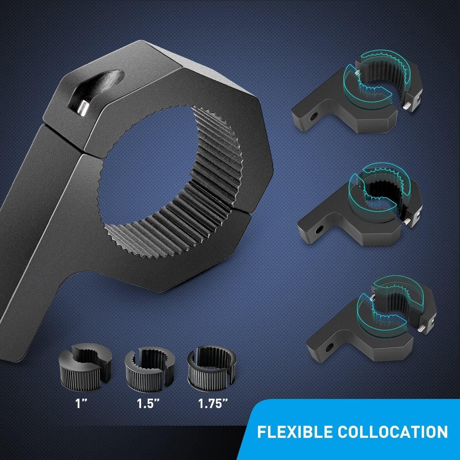 imageNilight 20 Inch 420W Triple Row Flood Spot Combo 42000LM Light Bar Driving Boat Led Off Road Lights with Front License Plate Frame Bracket and Switch Wiring Harness Kit20Inch Lights  Wiring Harness Clamp