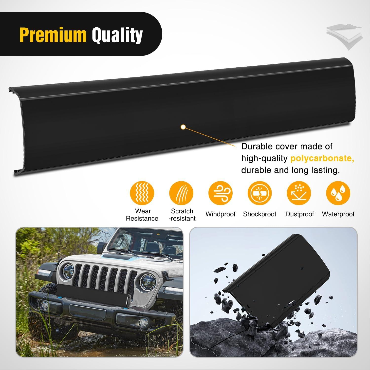 imageNilight 20 Inch LED Light Bar Cover Black Protective Cover Durable Polycarbonate Lens Waterproof Dustproof ScratchProof for DoubleRow Lights Off Road Driving Lighting