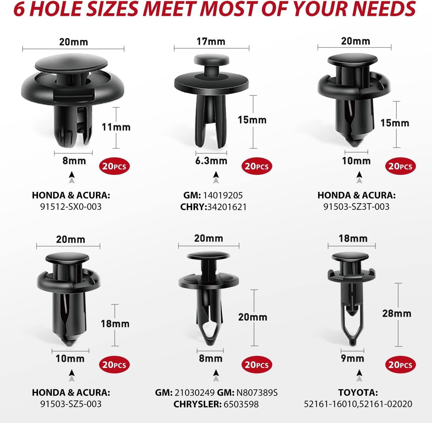 imageNilight 240PCS Bumper Retainer Clips Car Plastic Rivets Fasteners Remover Push Retainer Kit Door Trim Panel Clips for Toyota GM Ford Honda Acura Chrysler2 Years Warranty200 Clips Tools Blue