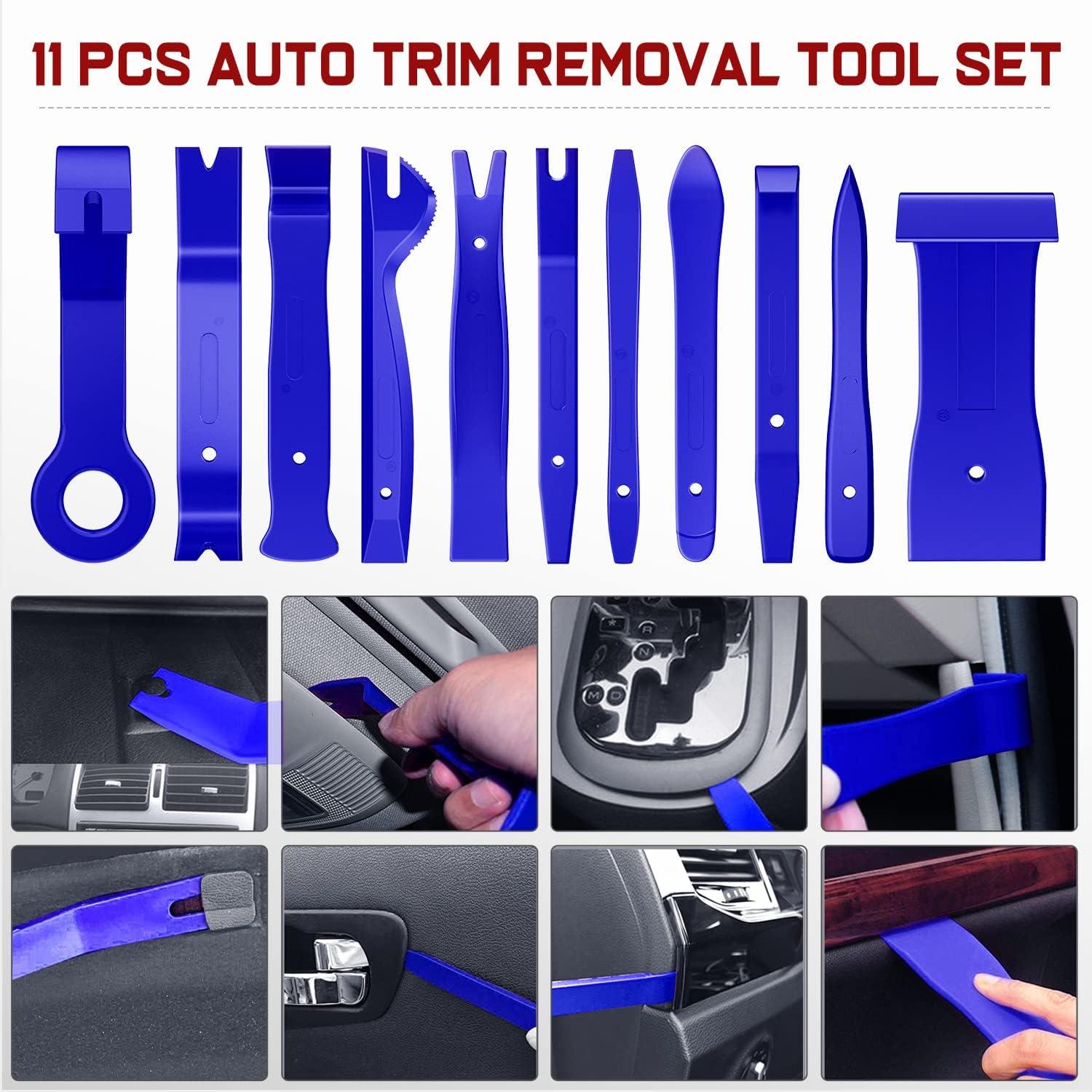 imageNilight 240PCS Bumper Retainer Clips Car Plastic Rivets Fasteners Remover Push Retainer Kit Door Trim Panel Clips for Toyota GM Ford Honda Acura Chrysler2 Years Warranty238 Clips Tools Blue