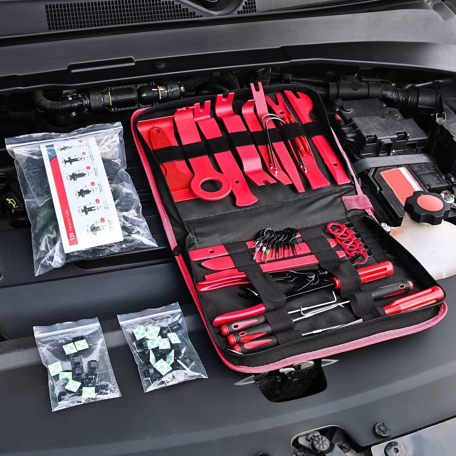 imageNilight 240PCS Bumper Retainer Clips Car Plastic Rivets Fasteners Remover Push Retainer Kit Door Trim Panel Clips for Toyota GM Ford Honda Acura Chrysler2 Years Warranty200 Clips Tools Blue