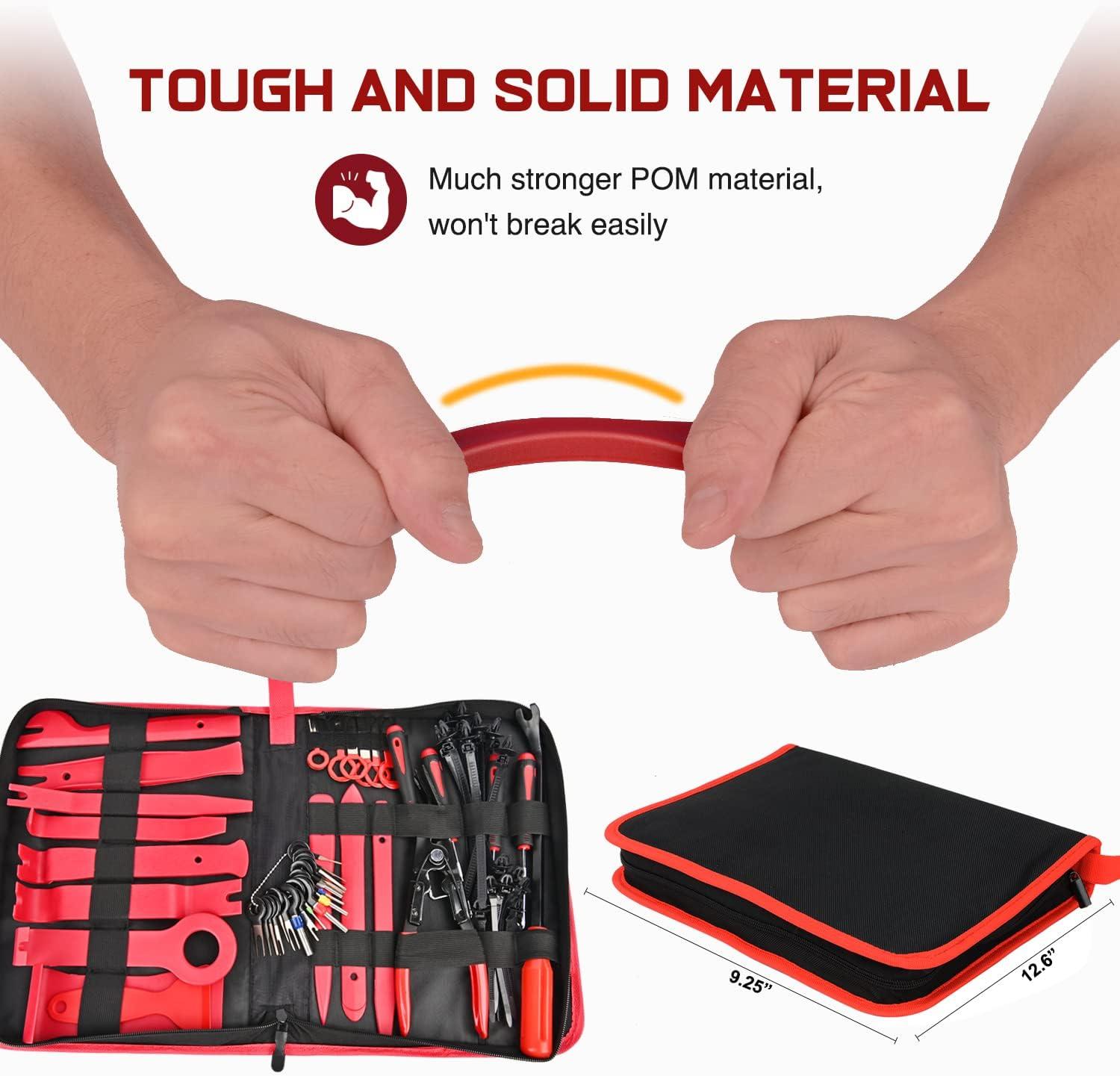 imageNilight 240PCS Bumper Retainer Clips Car Plastic Rivets Fasteners Remover Push Retainer Kit Door Trim Panel Clips for Toyota GM Ford Honda Acura Chrysler2 Years Warranty238 Clips Tools Red