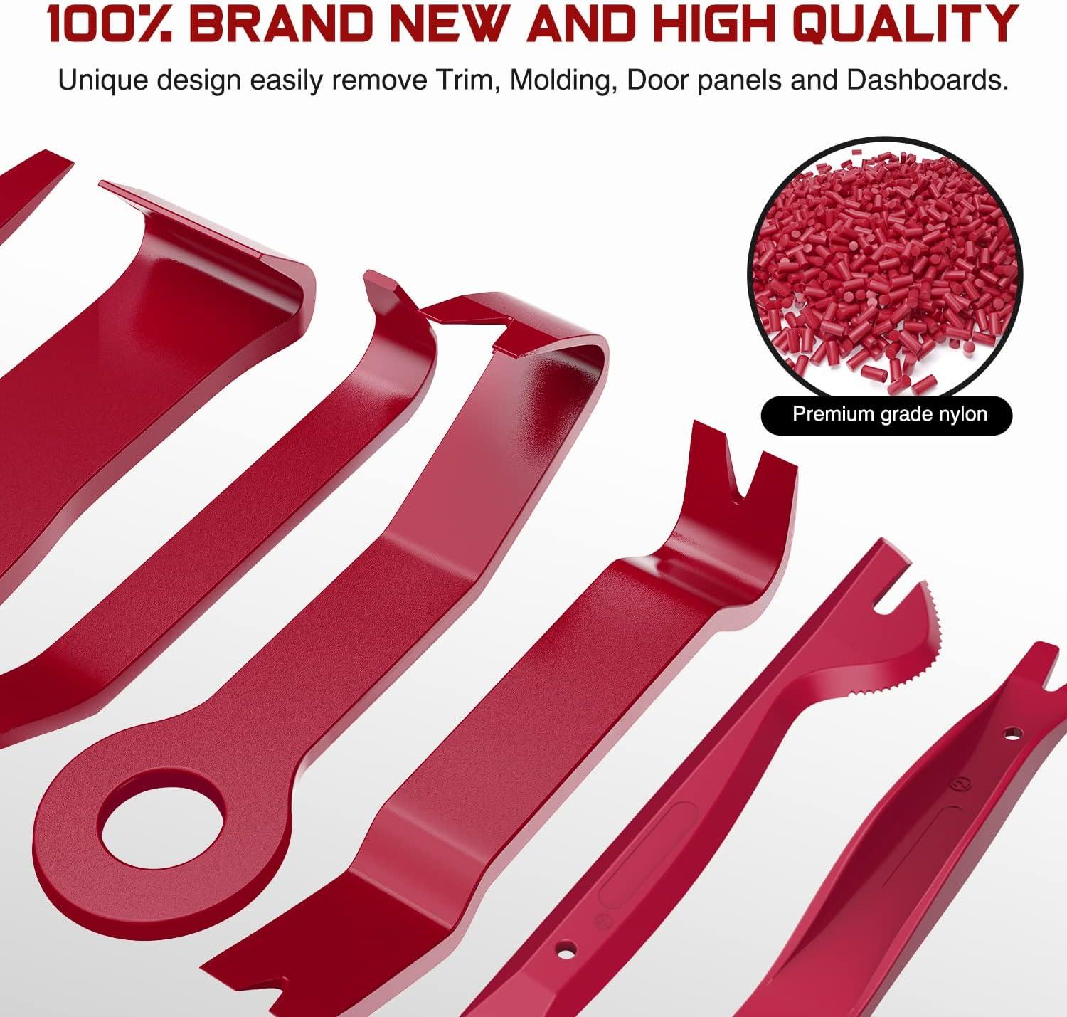 imageNilight 240PCS Bumper Retainer Clips Car Plastic Rivets Fasteners Remover Push Retainer Kit Door Trim Panel Clips for Toyota GM Ford Honda Acura Chrysler2 Years Warranty238 Clips Tools Red