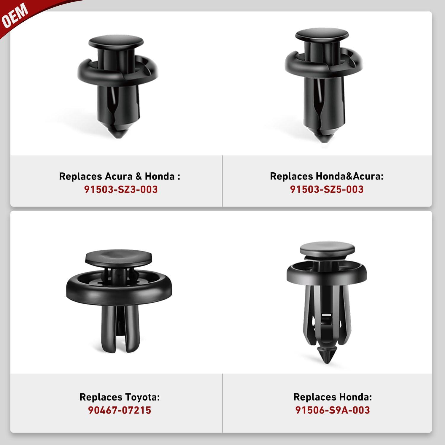 imageNilight 240PCS Bumper Retainer Clips Car Plastic Rivets Fasteners Remover Push Retainer Kit Door Trim Panel Clips for Toyota GM Ford Honda Acura Chrysler2 Years Warranty101 Clips Tools