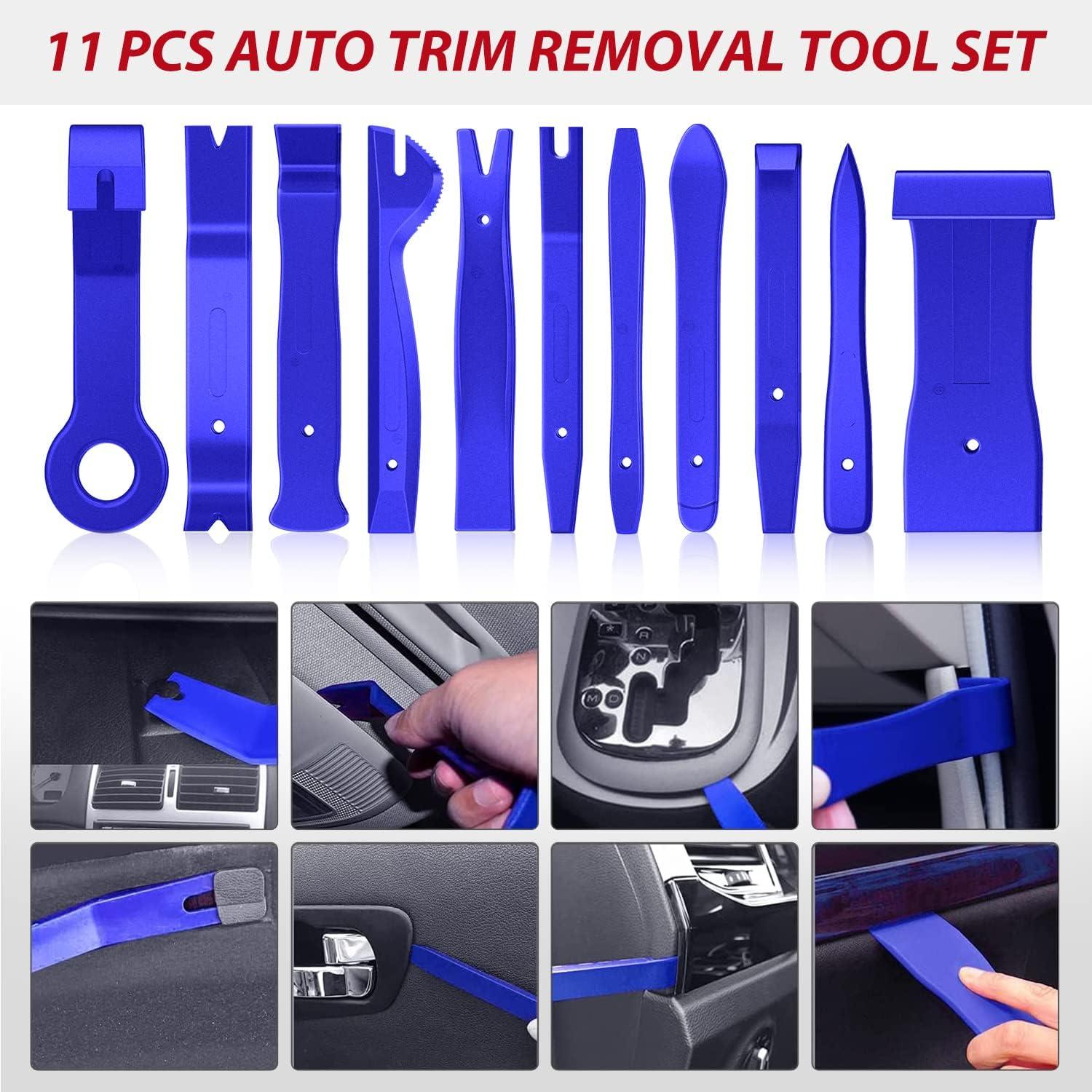 imageNilight 240PCS Bumper Retainer Clips Car Plastic Rivets Fasteners Remover Push Retainer Kit Door Trim Panel Clips for Toyota GM Ford Honda Acura Chrysler2 Years Warranty88 Clips Tools Blue