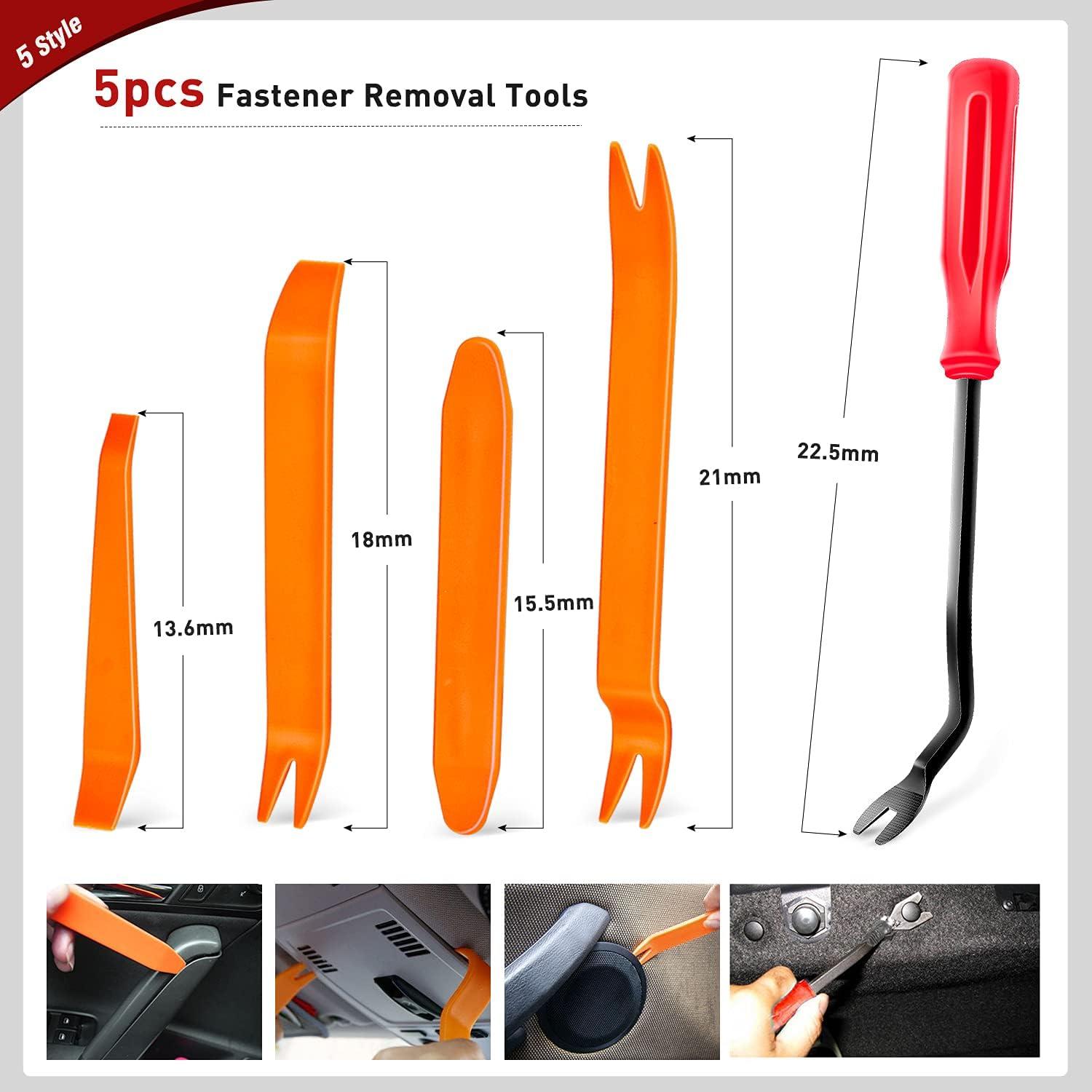 imageNilight 240PCS Bumper Retainer Clips Car Plastic Rivets Fasteners Remover Push Retainer Kit Door Trim Panel Clips for Toyota GM Ford Honda Acura Chrysler2 Years Warranty680 Clips Tools