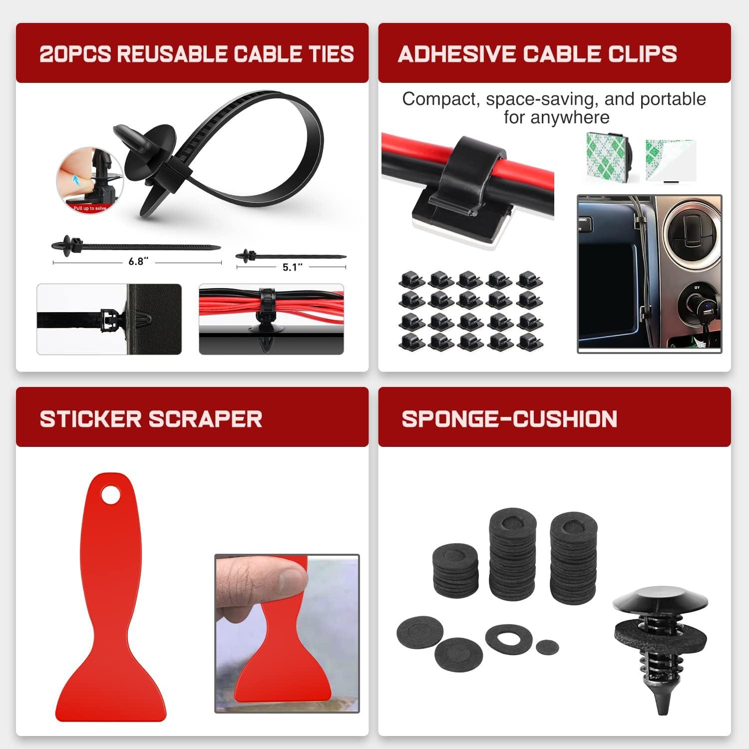 imageNilight 240PCS Bumper Retainer Clips Car Plastic Rivets Fasteners Remover Push Retainer Kit Door Trim Panel Clips for Toyota GM Ford Honda Acura Chrysler2 Years Warranty238 Clips Tools Red