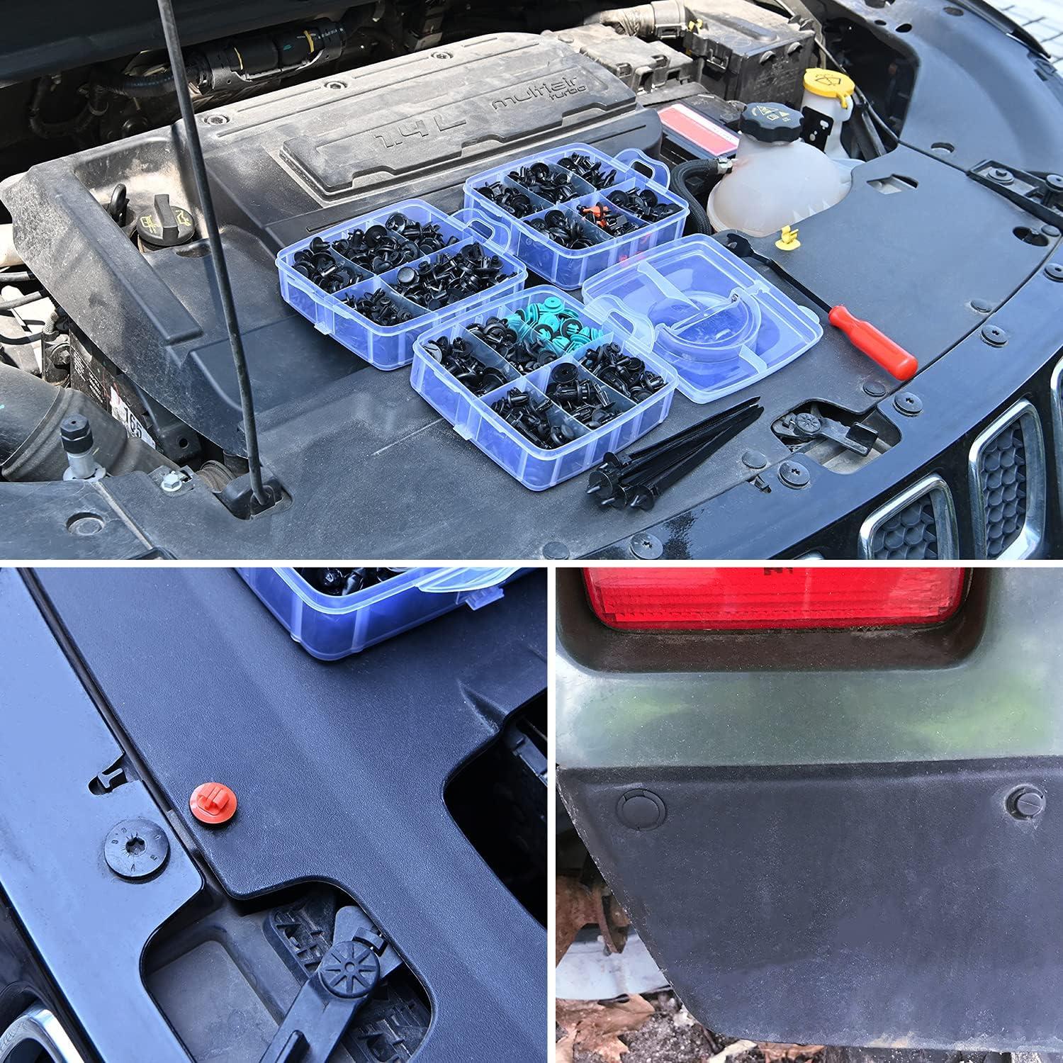 imageNilight 240PCS Bumper Retainer Clips Car Plastic Rivets Fasteners Remover Push Retainer Kit Door Trim Panel Clips for Toyota GM Ford Honda Acura Chrysler2 Years Warranty680 Clips Tools