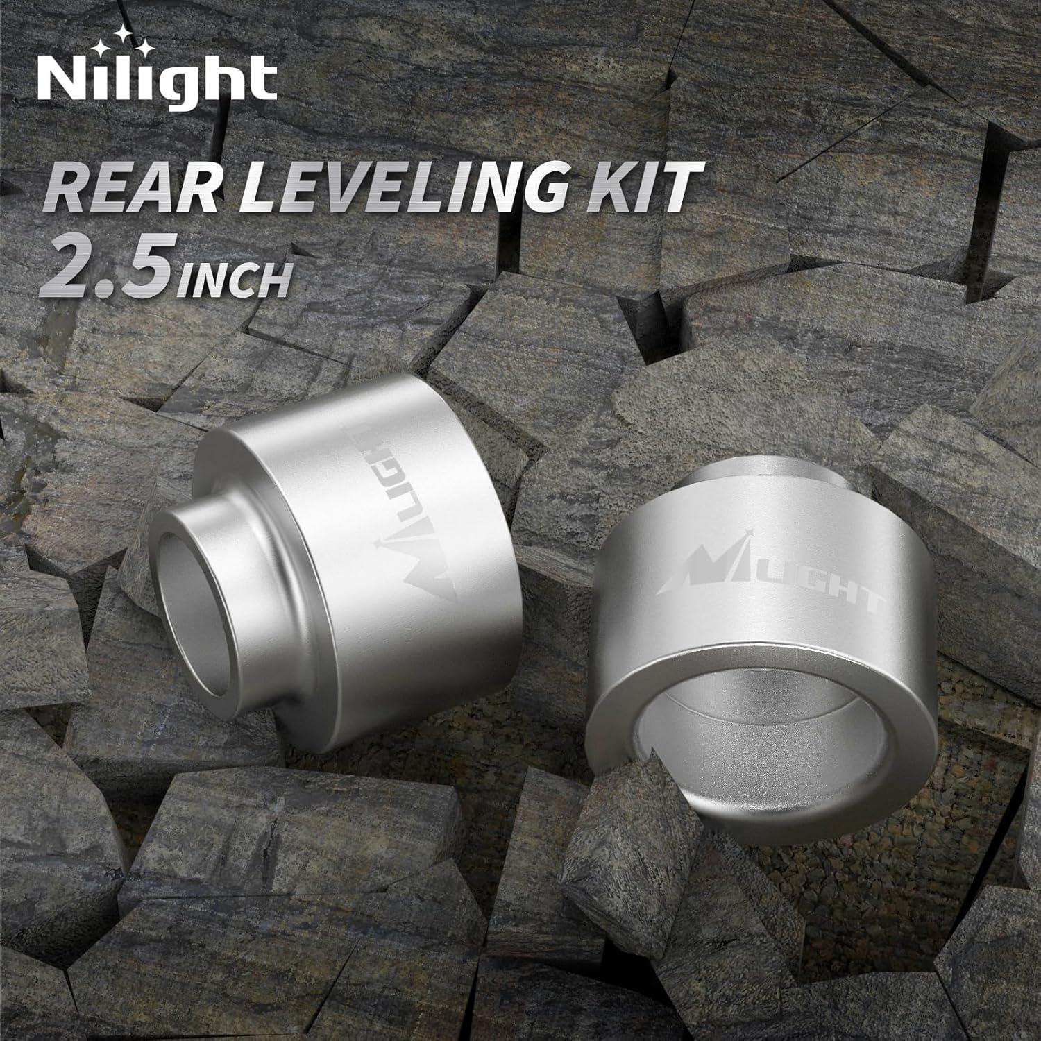 imageNilight 25inch Rear Leveling Kit for 20092023 Ram 150020002020 Tahoe Suburban Yukon 150020022013 Avalanche 1500 2WD 4WD 2007 2008 2009 2010 2011 2012 2013 Rear Raise Suspension Strut Spacers